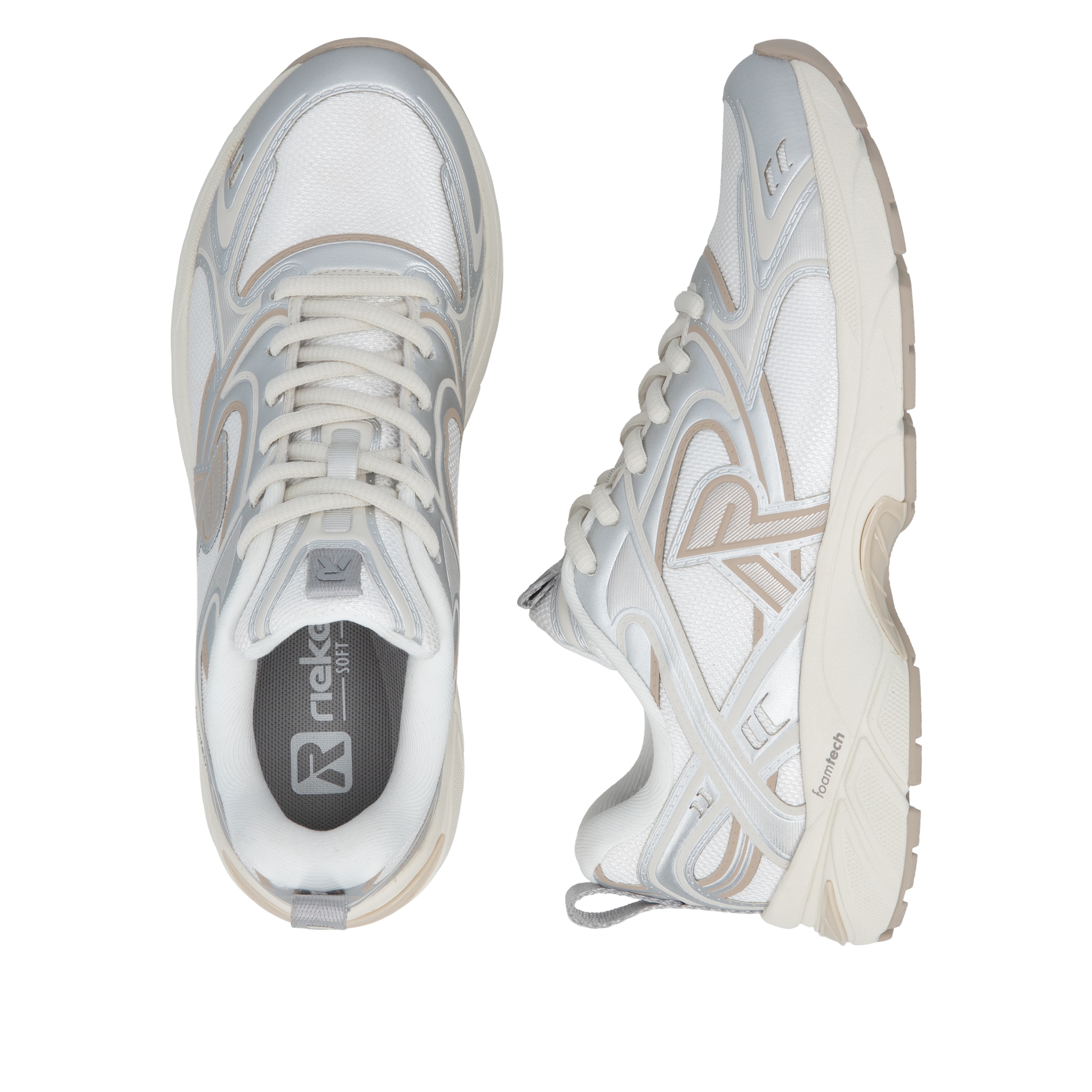 RIEKER Sport Keilsneaker  Plateau, Freizeitschuh, Halbschuh mit Kontrastbesätzen