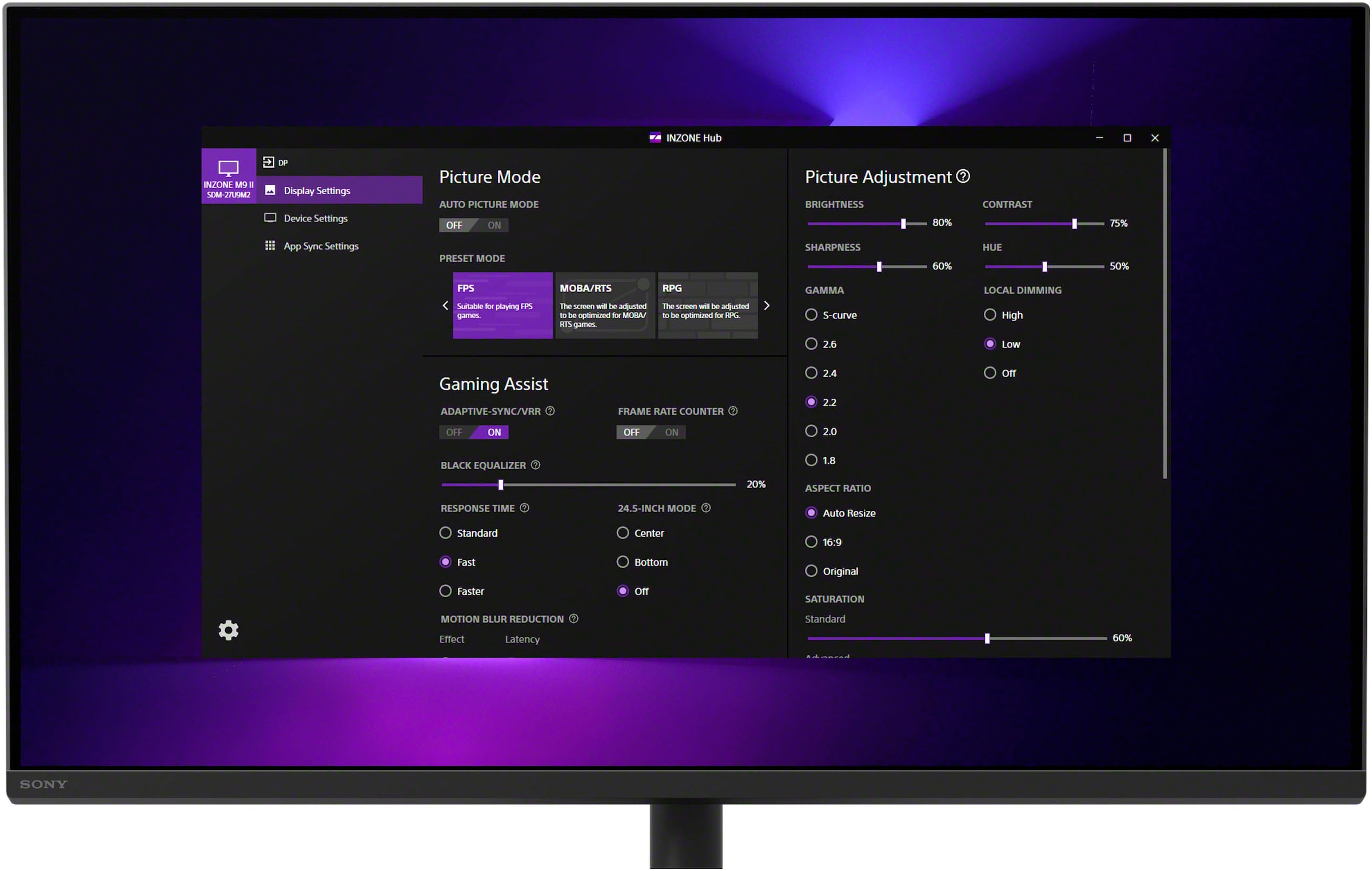 Sony Gaming-Monitor »SDM-27U9M2« 68 cm/27 ″  3840 x 2160 px 1 Reaktionszeit 160 Hz