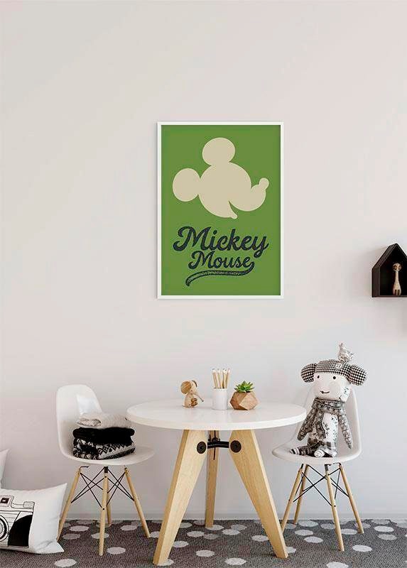 Komar Poster »Mickey Mouse | BAUR Green Schlafzimmer, Disney, Kinderzimmer, (1 Wohnzimmer Head«, St.)