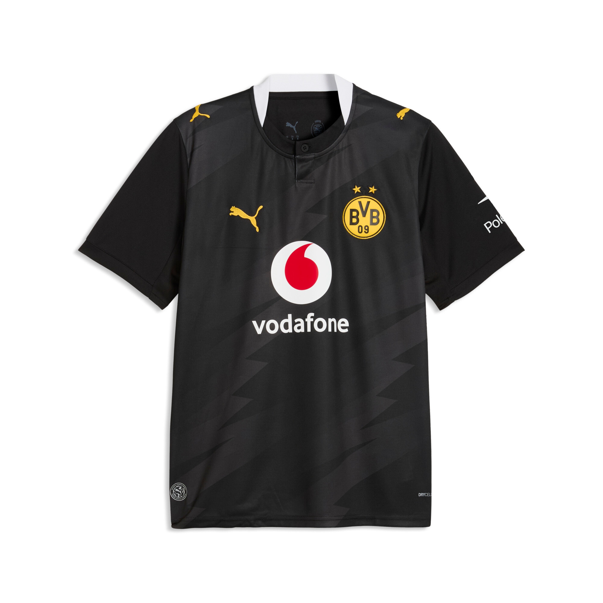 PUMA Fußballtrikot »BVB AWAY JERSEY REPLICA« für Erwachsene, mit Rundhalsausschnitt, Kurzarm, atmungsaktiv