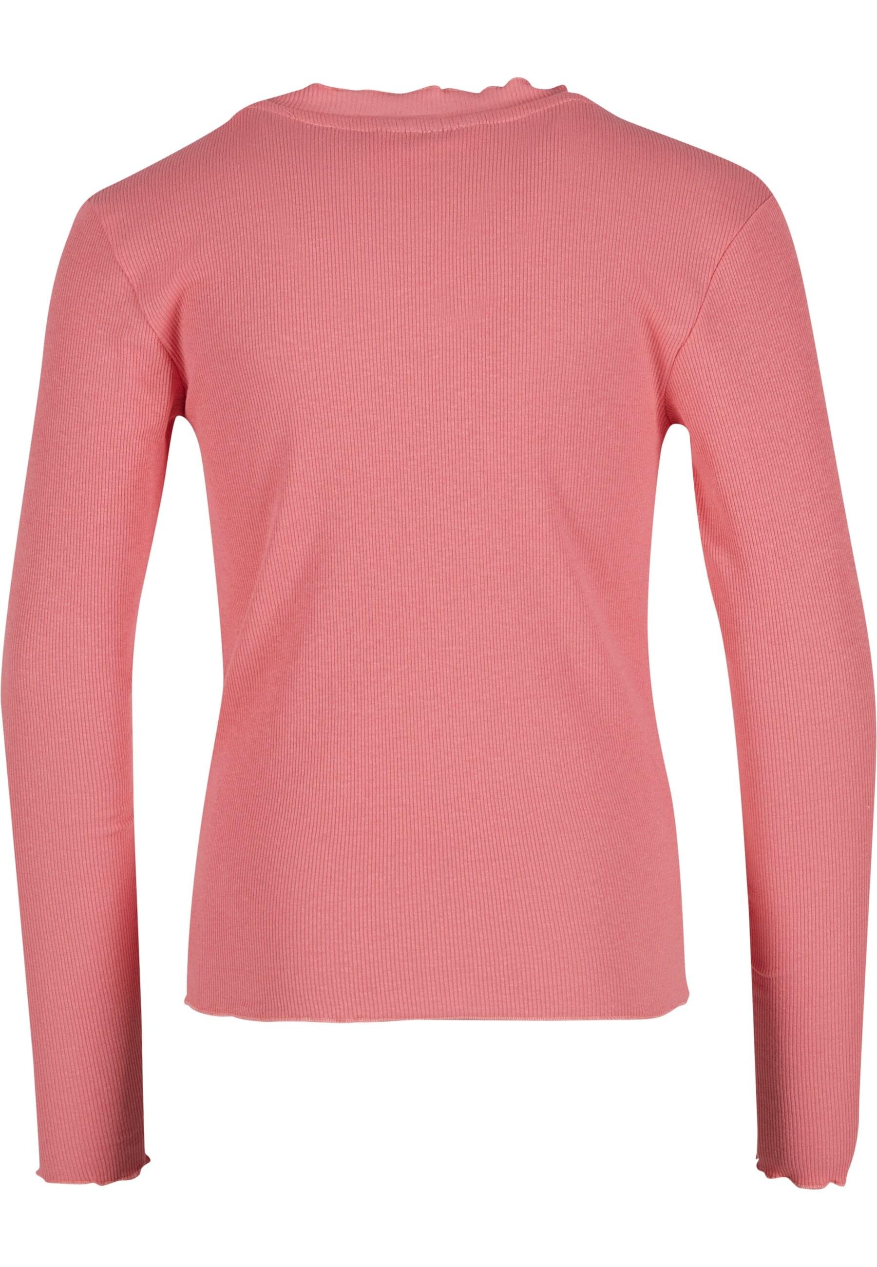 URBAN CLASSICS Longsleeve »Urban Classics Damen Girls Short Rib Longsleeve«, (1 tlg.)