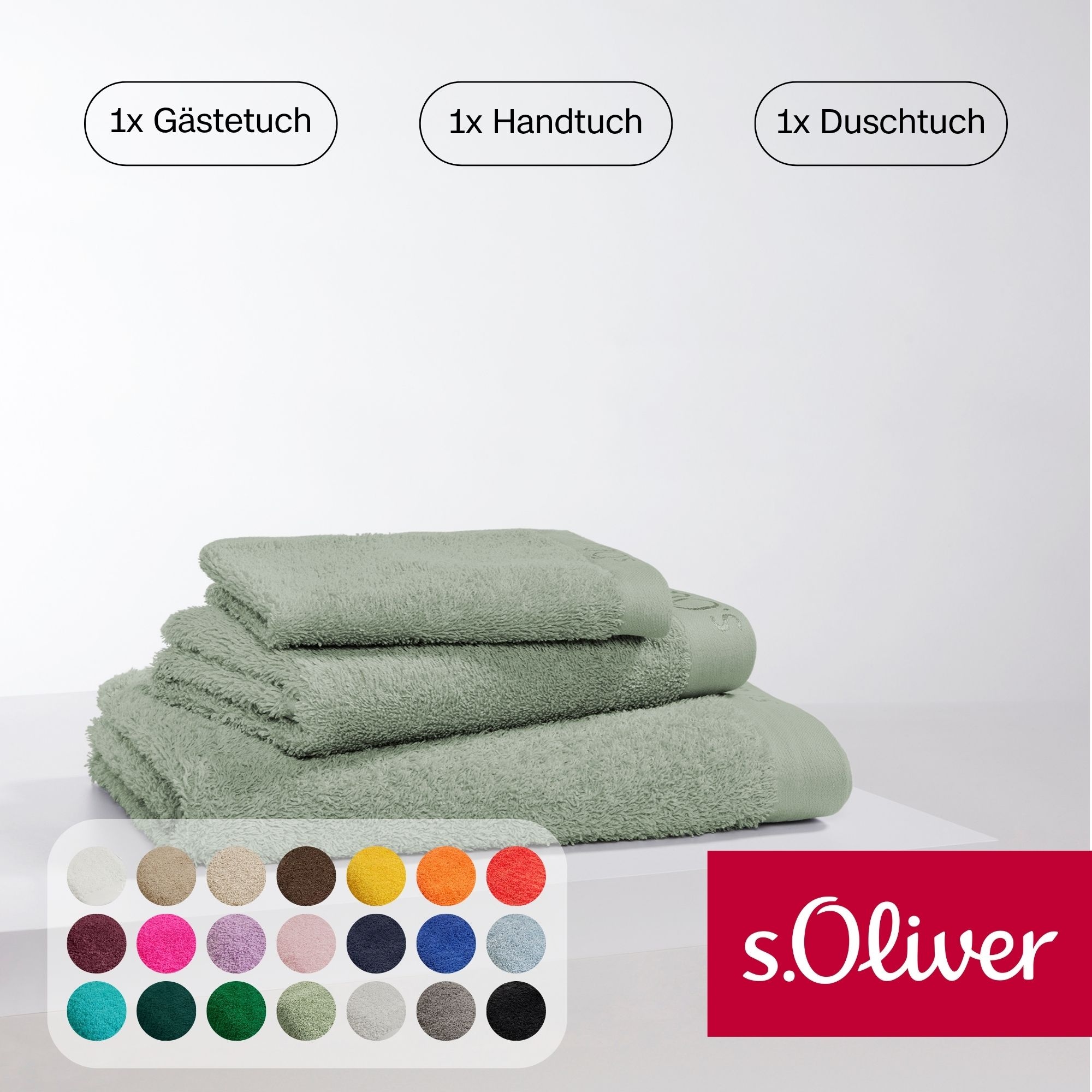 s.Oliver Handtuch Set "s.Oliver, Premium Qualität, 600 gr/m²," Set 3 Walkfr günstig online kaufen