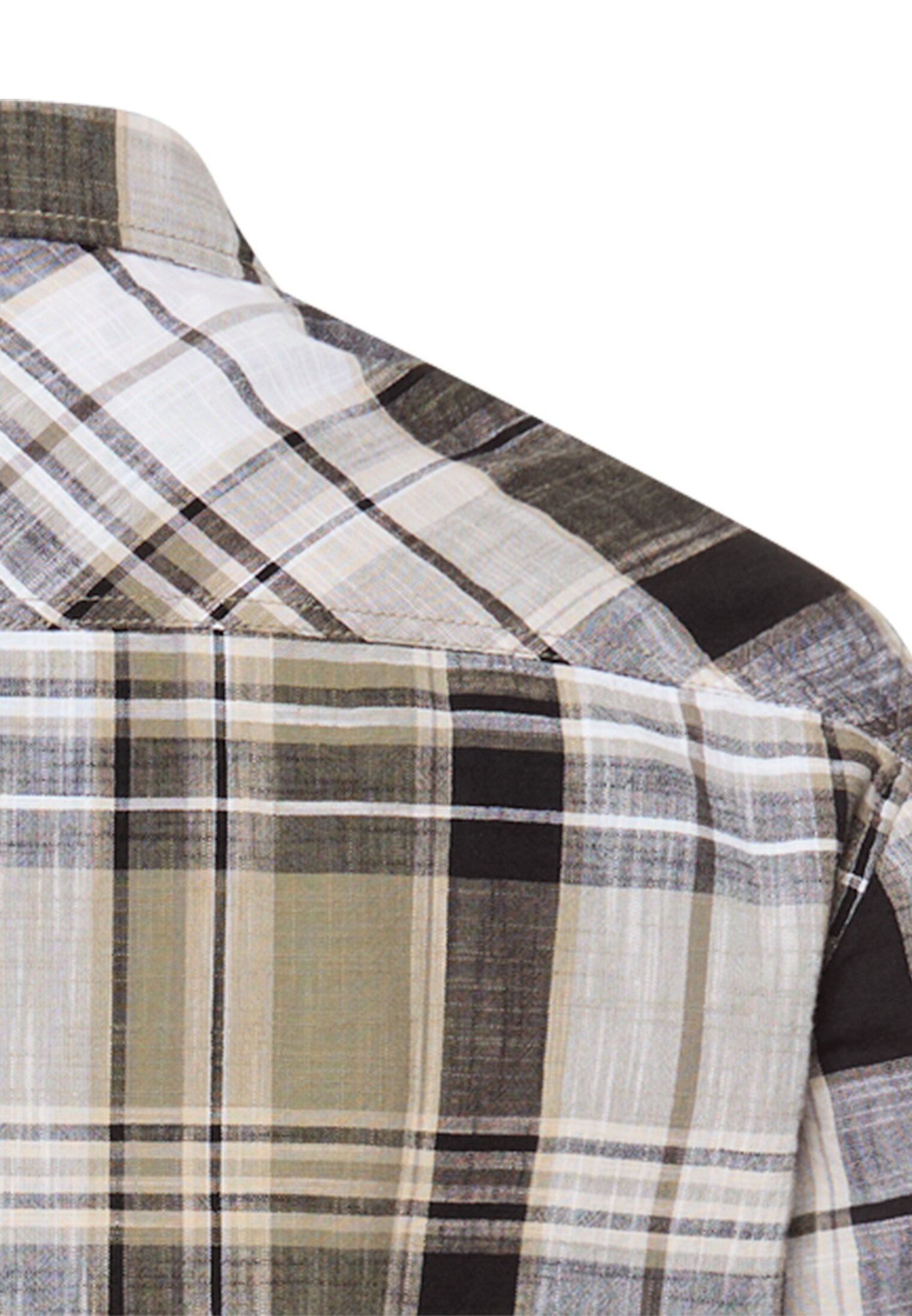 Thumbnail - camel active Kurzarmhemd mit Button-Down-Kragen und im Karo-Look