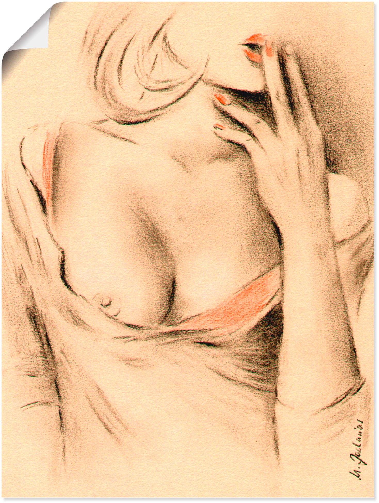 Wandbild »Aphrodite der Moderne«, Frau, (1 St.), als Leinwandbild, Poster,...