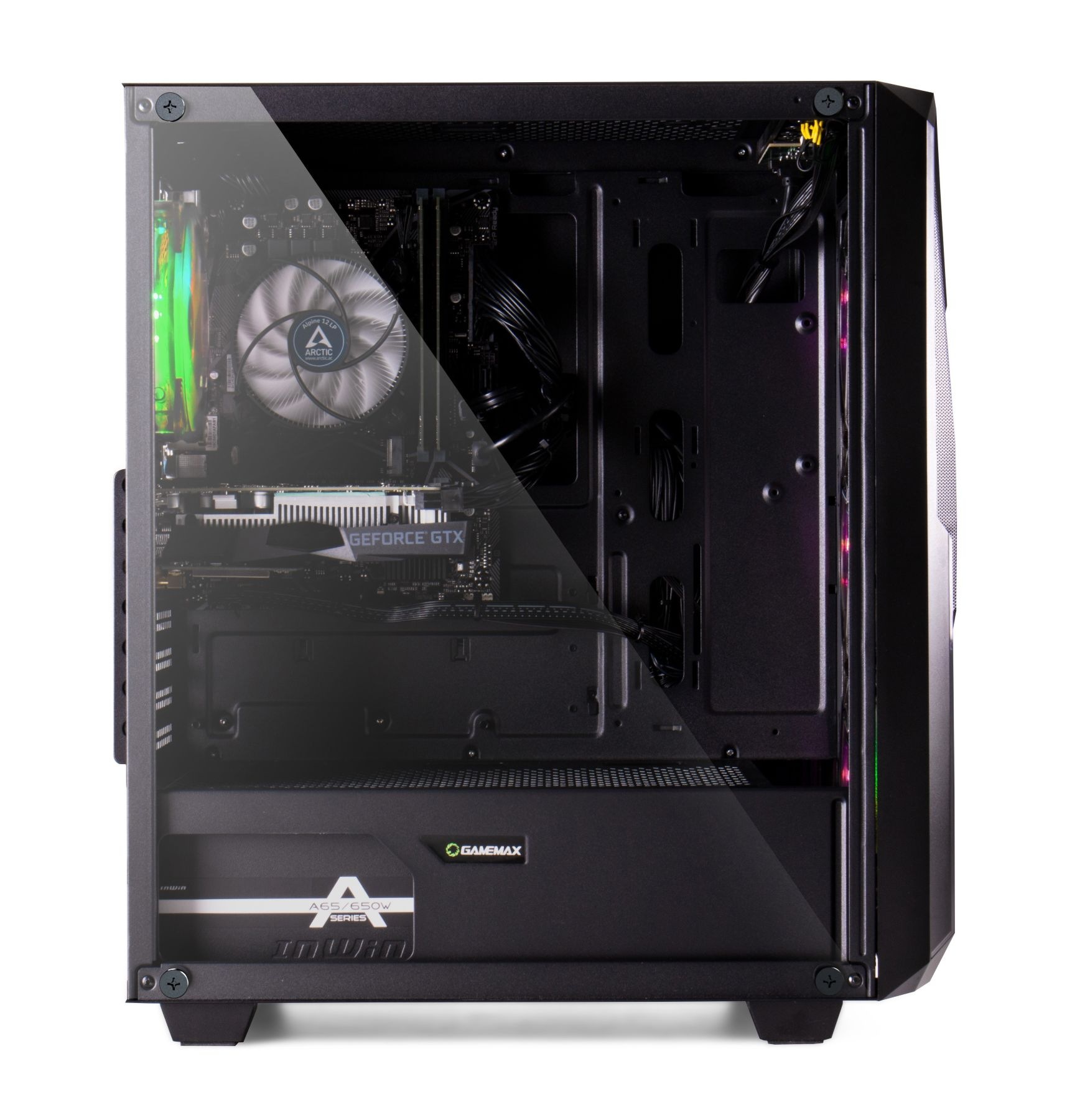 GAMEMAX Gaming-PC-Komplettsystem »GigaDeal Striker 2770 AMD Ryzen 7 9700X 32GB DDR5 1TB SSD RTX 5060Ti« 32 ″ AMD Ryzen 7 GeForce RTX™ 5060 Ti 32 GB RAM 1.000 GB SSD Windows 11, DDR5 RAM + Gigabyte GS32QCA LED-Monitor Curved