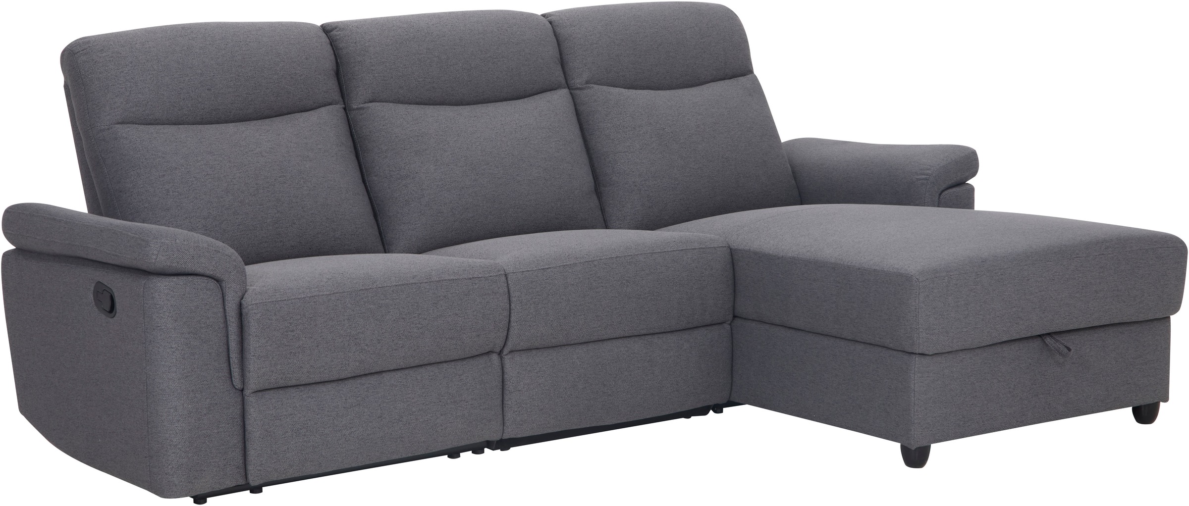 Home affaire Ecksofa »BRIONNE, L-Form, 255cm, manuelle u. elektrische Funktion (USB A/C),«, Liegefunktion, Stauraum, Federkernpolsterung, Webstoff