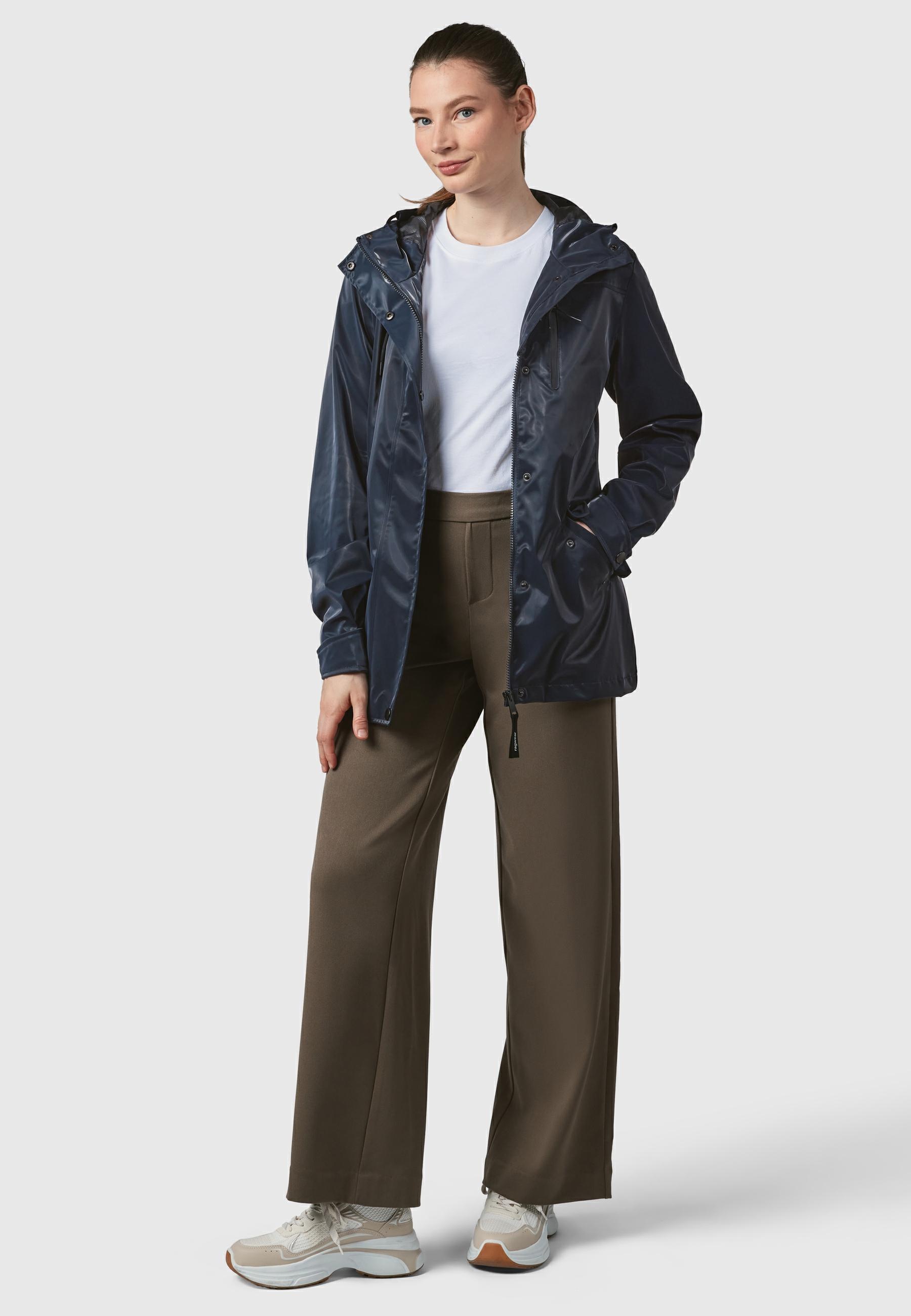 Outdoorjacke RAGWEAR "Meast Rainy", Damen, Gr. XL (42), blau (dunkelblau), Obermaterial: 100% Polyester; Beschichtung: 100% Polyurethan; Innenfutter: 100% Polyester, figurumspielend Po-bedeckend, hoch geschlossener Ausschnitt, verstellbar abgesteppte Kant 3