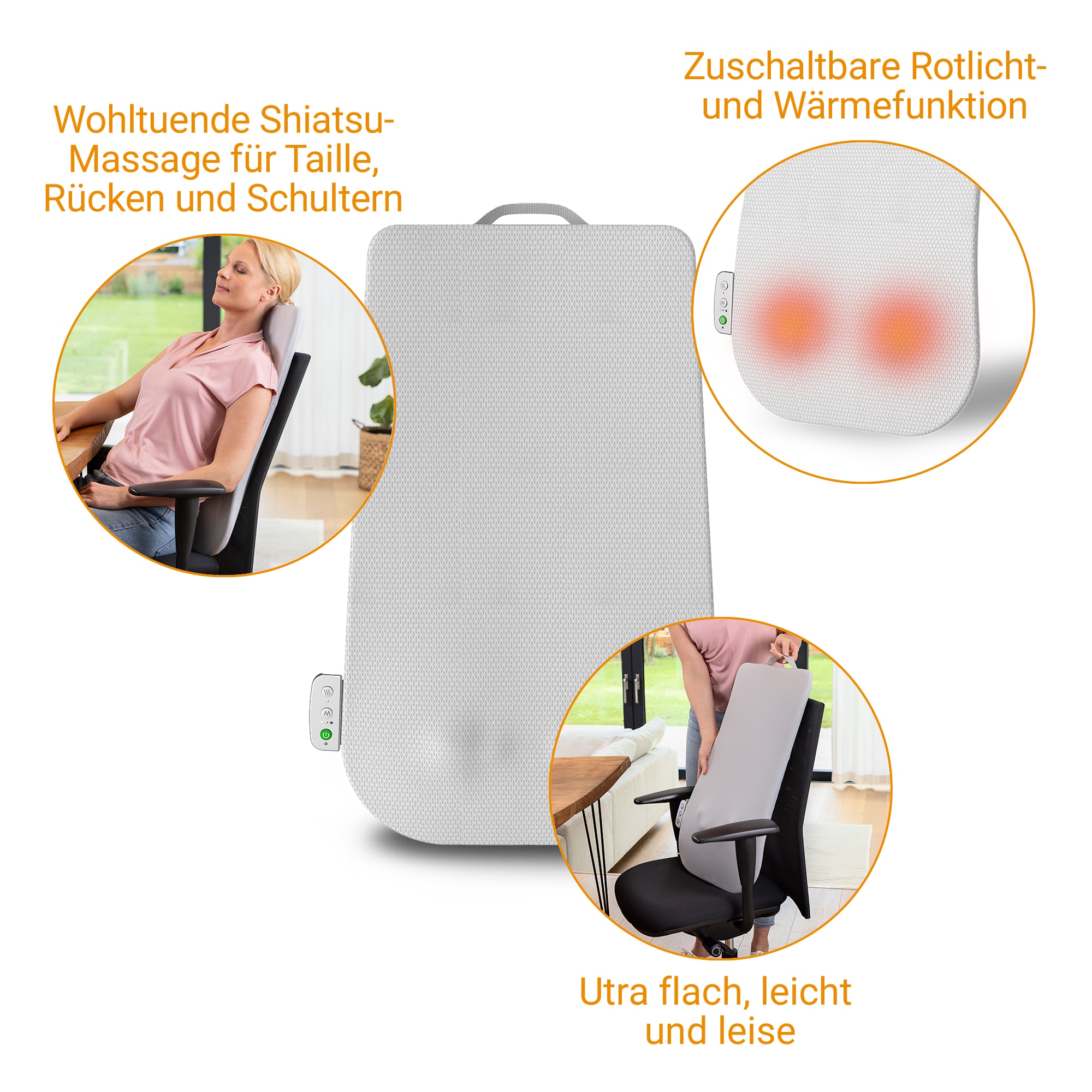 Medisana Shiatsu-Massagegerät »MC 600«, Shiatsu-Massage für Taille, Rücken
und Schulterbereich