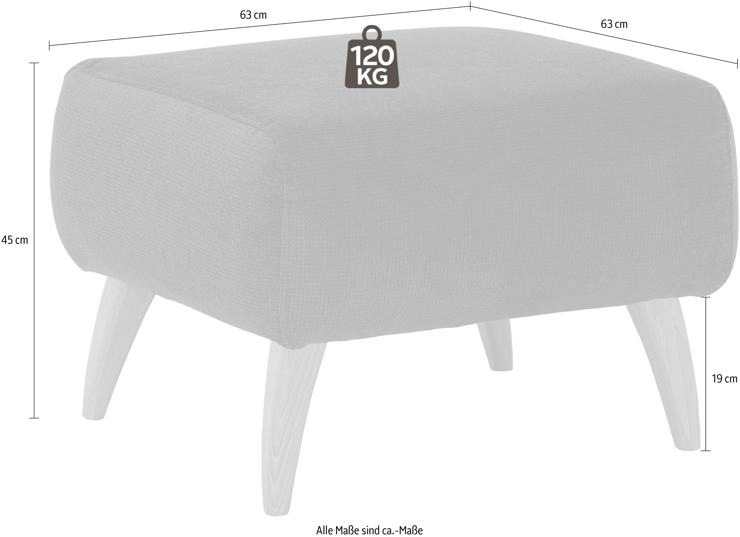 Home affaire Hocker »Baggio«, mit Holzfüßen