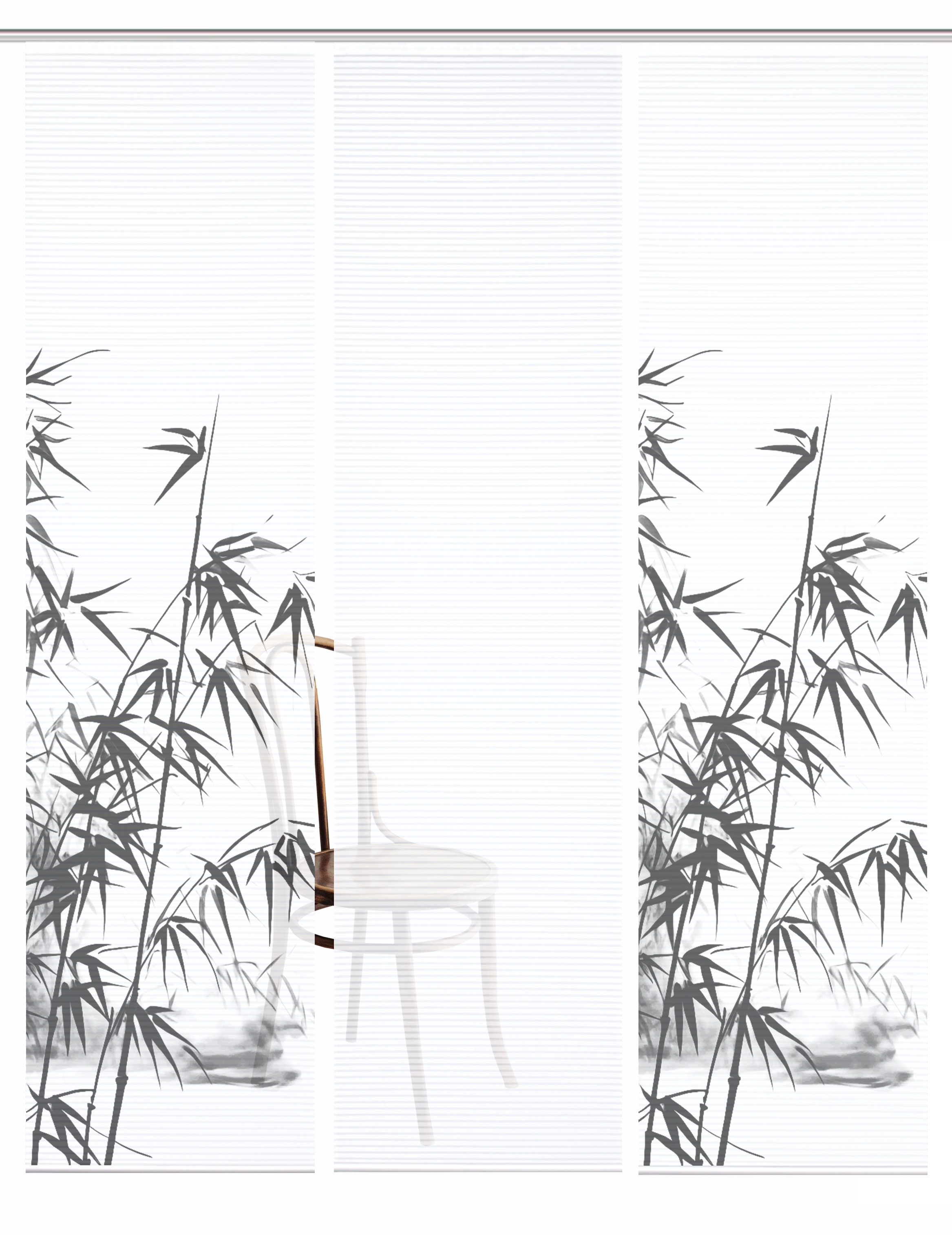 HOME in green Schiebegardine "RUFUS" Paneelwagen 3 Stk. tlg. Bambusoptik, S günstig online kaufen