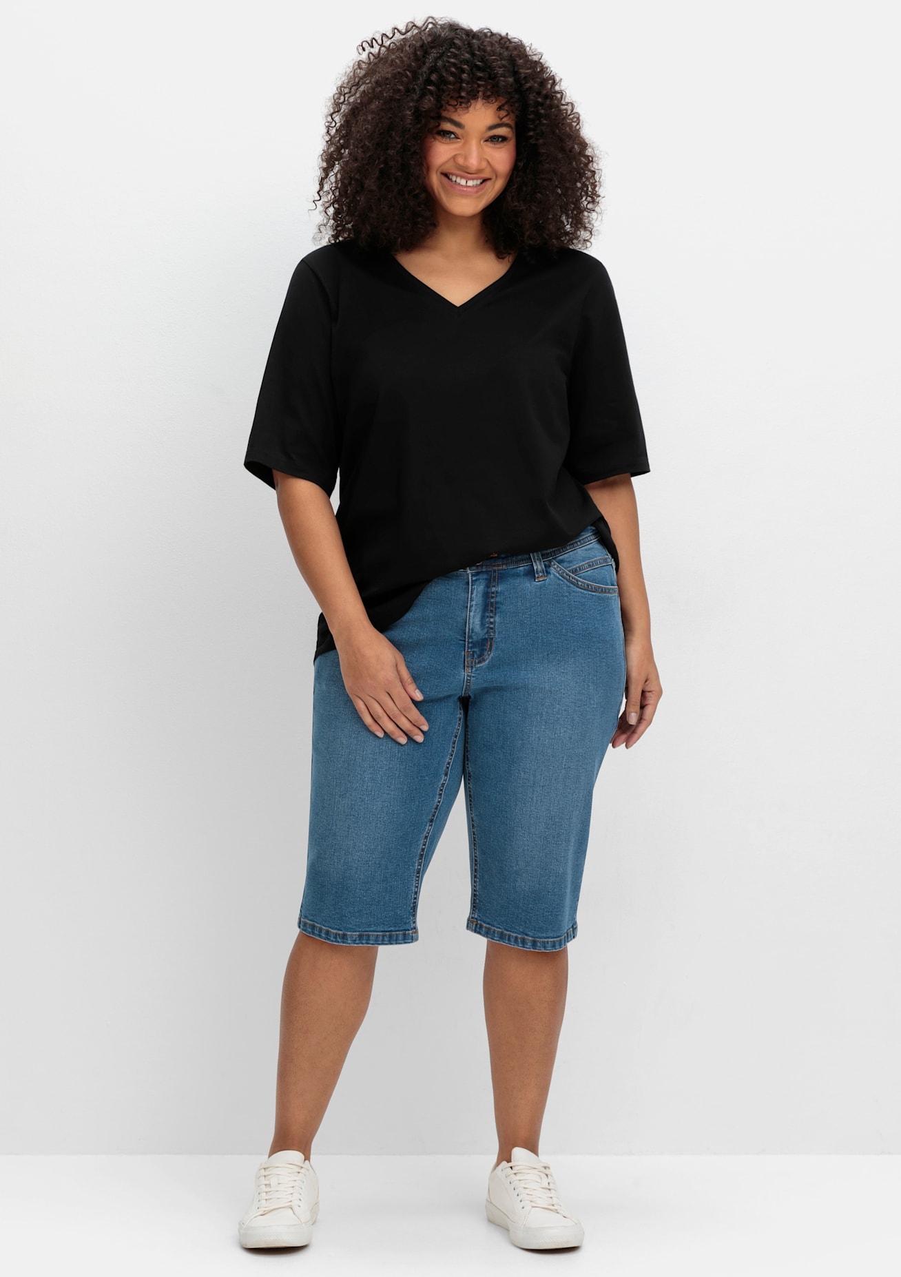 Sheego Jeansbermudas, (1 tlg.) günstig online kaufen
