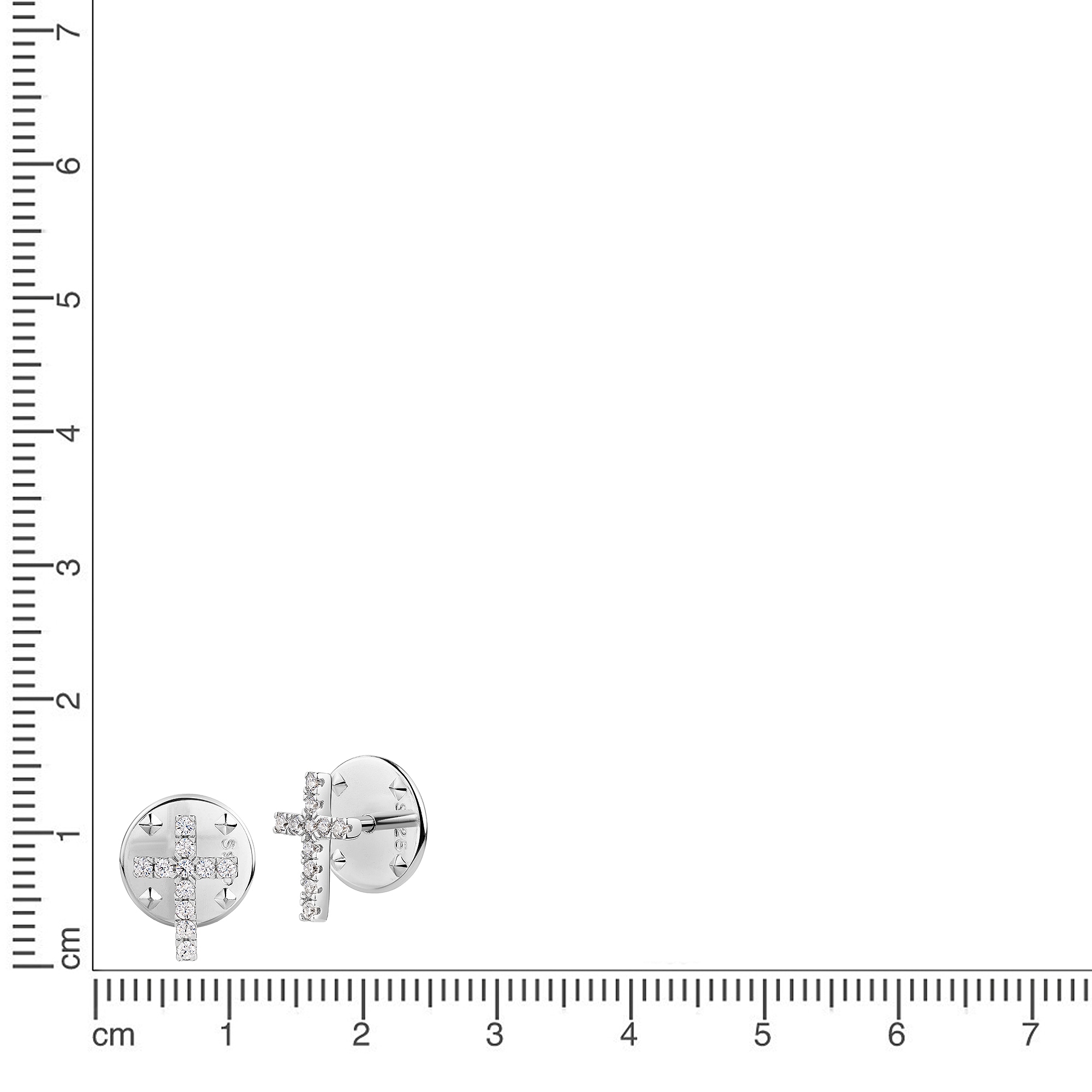 Firetti Anstecknadel »Schmuck Geschenk Silber 925 Brosche Kreuz« ()