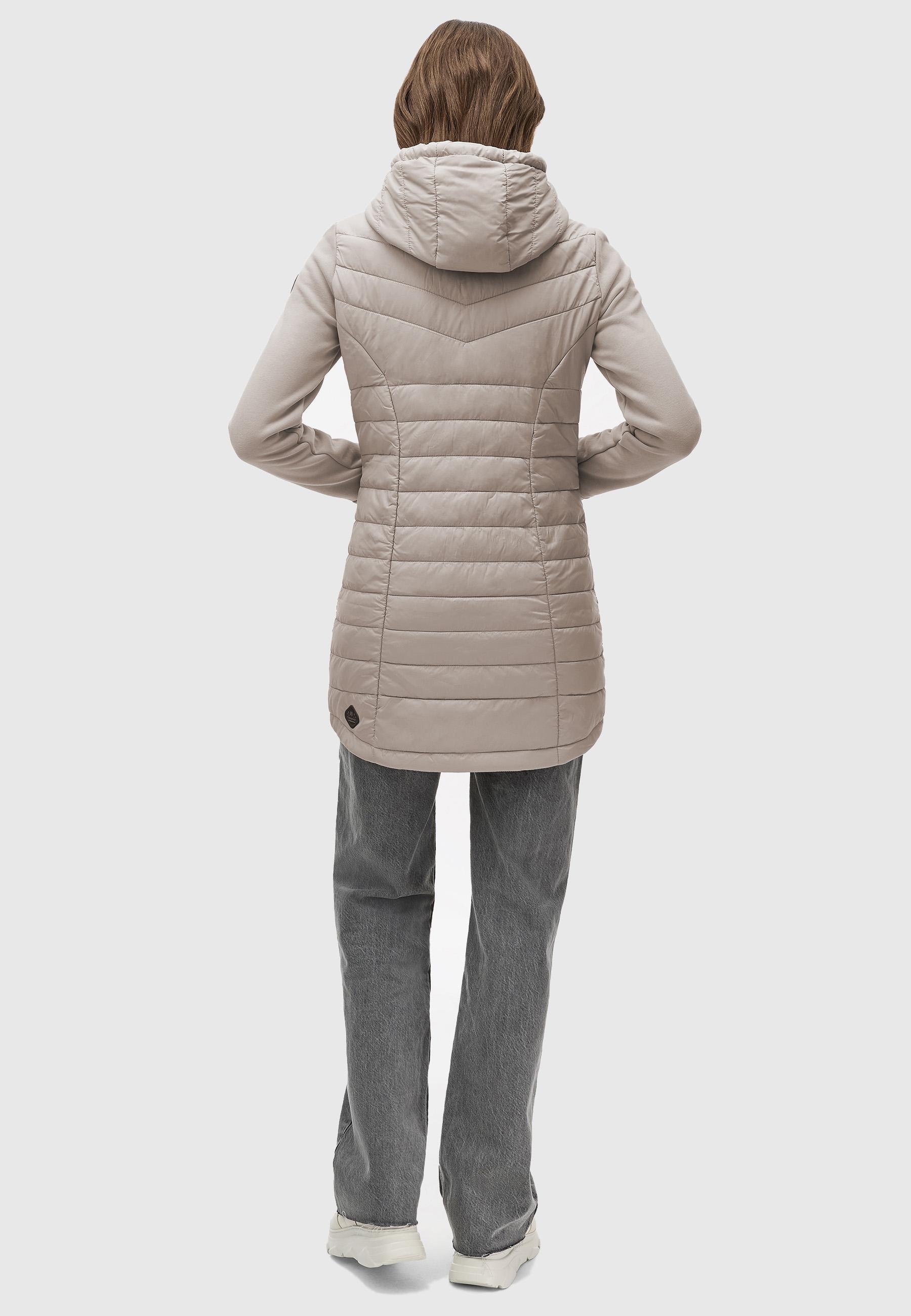 Ragwear Steppmantel »Lucinda Long«, Mantel aus modernem Materialmix mit Kapuze