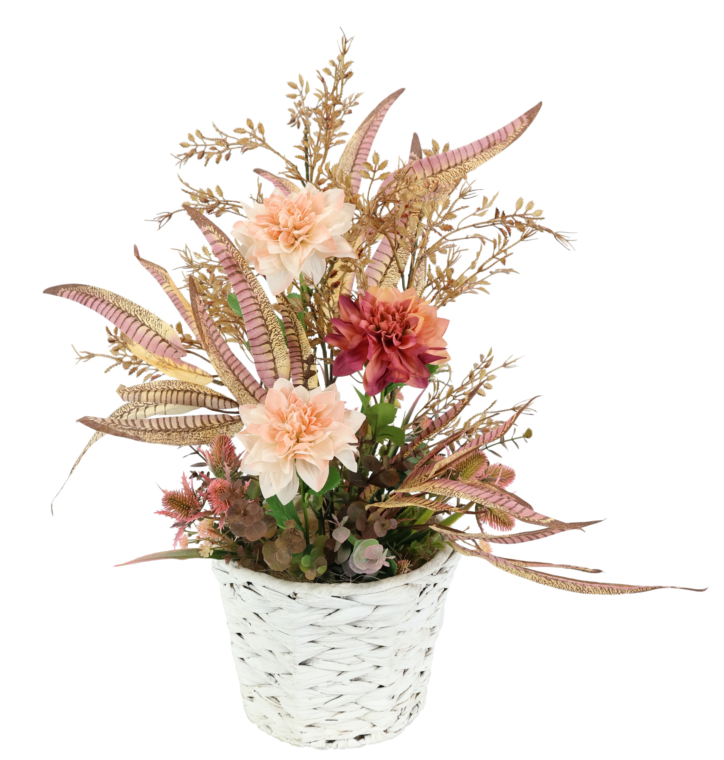 I.GE.A. Kunstblume "Blumenarrangement Dahlien", Im Topf Künstliche Blumen D günstig online kaufen