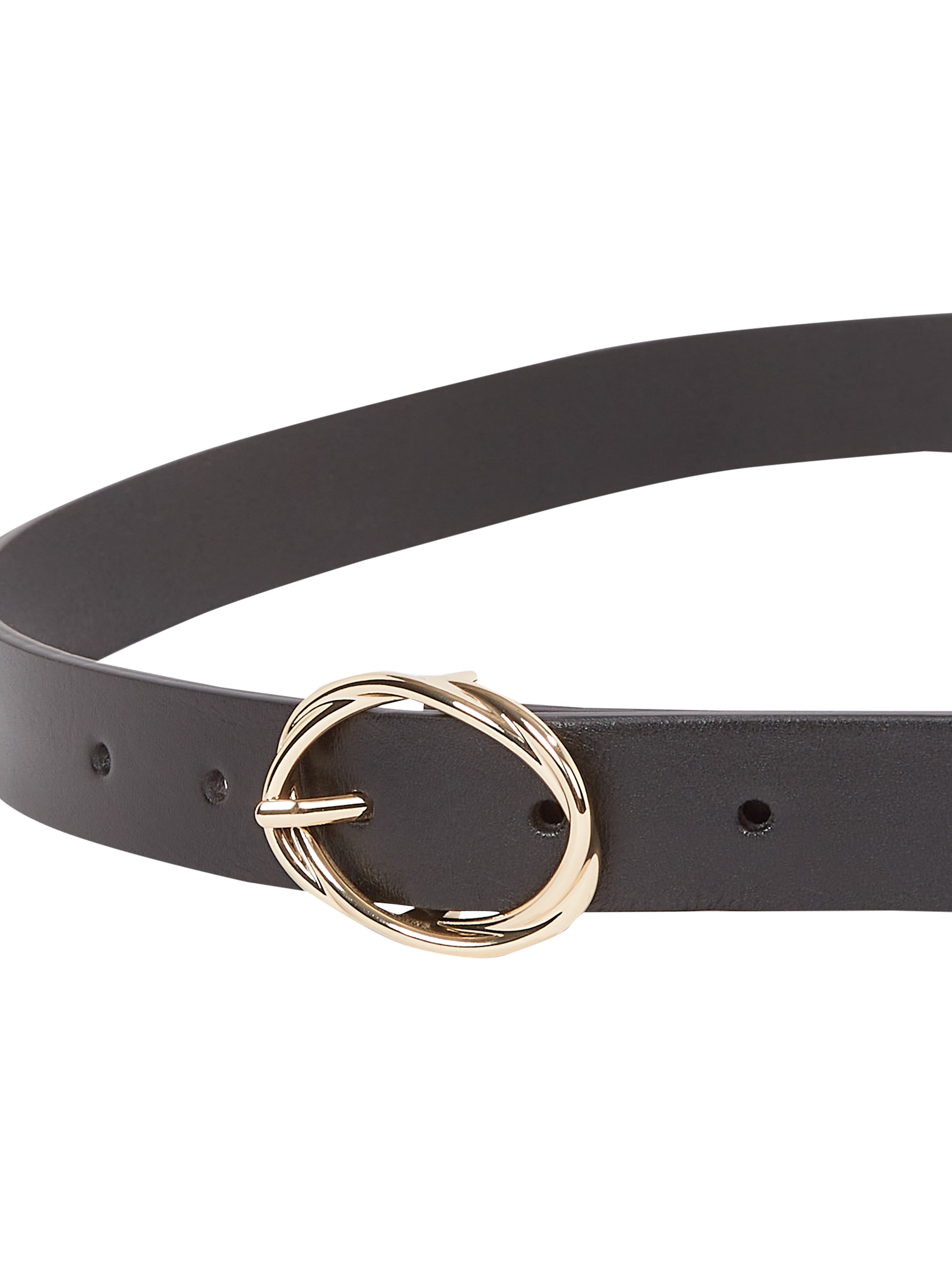 Tommy Hilfiger Ledergürtel "TH CHIC 2.5 cm breit" ovale Einfachdornschließe günstig online kaufen