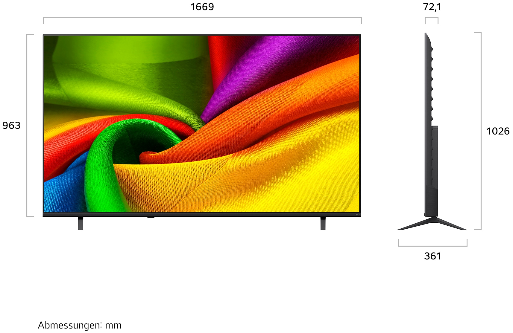 LG DLED-Fernseher »75NU850B6LA« 189 cm/75 ″ Smart-TV