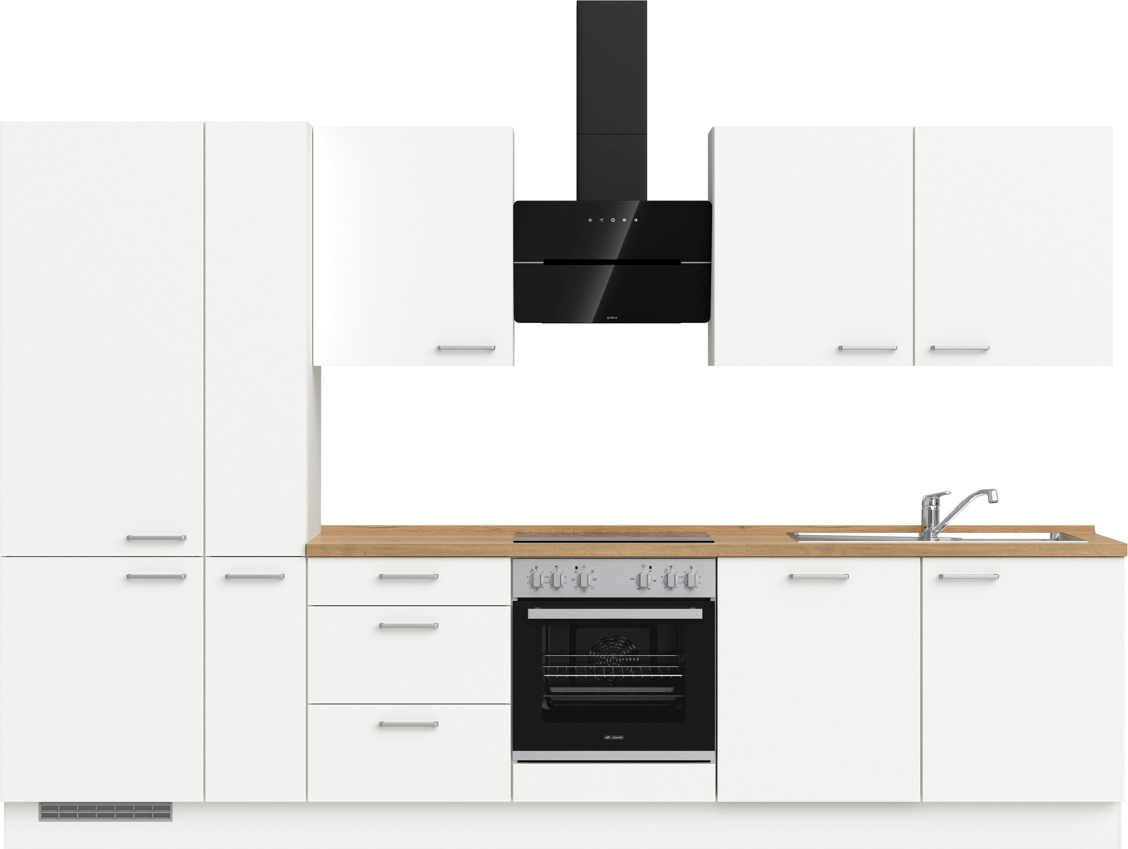 nobilia Küchenzeile ""Touch II", NEU: individuell anpassbar mit gratis Profi-Beratung" vormontiert, Breite 330 cm, Ausrichtung wählbar, wahlw. mit E-Geräten