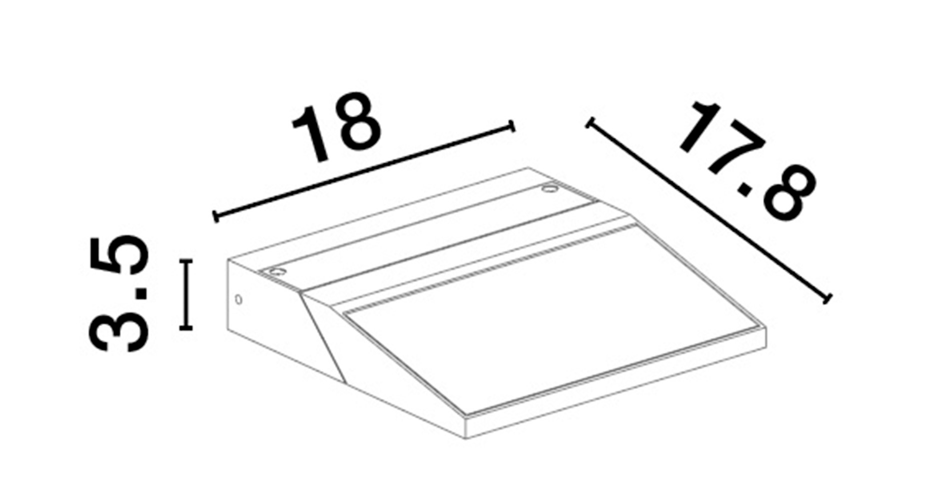 Nova Luce Außen-Wandleuchte »PRIM« LED-Modul 1 Stk. Warmweiß