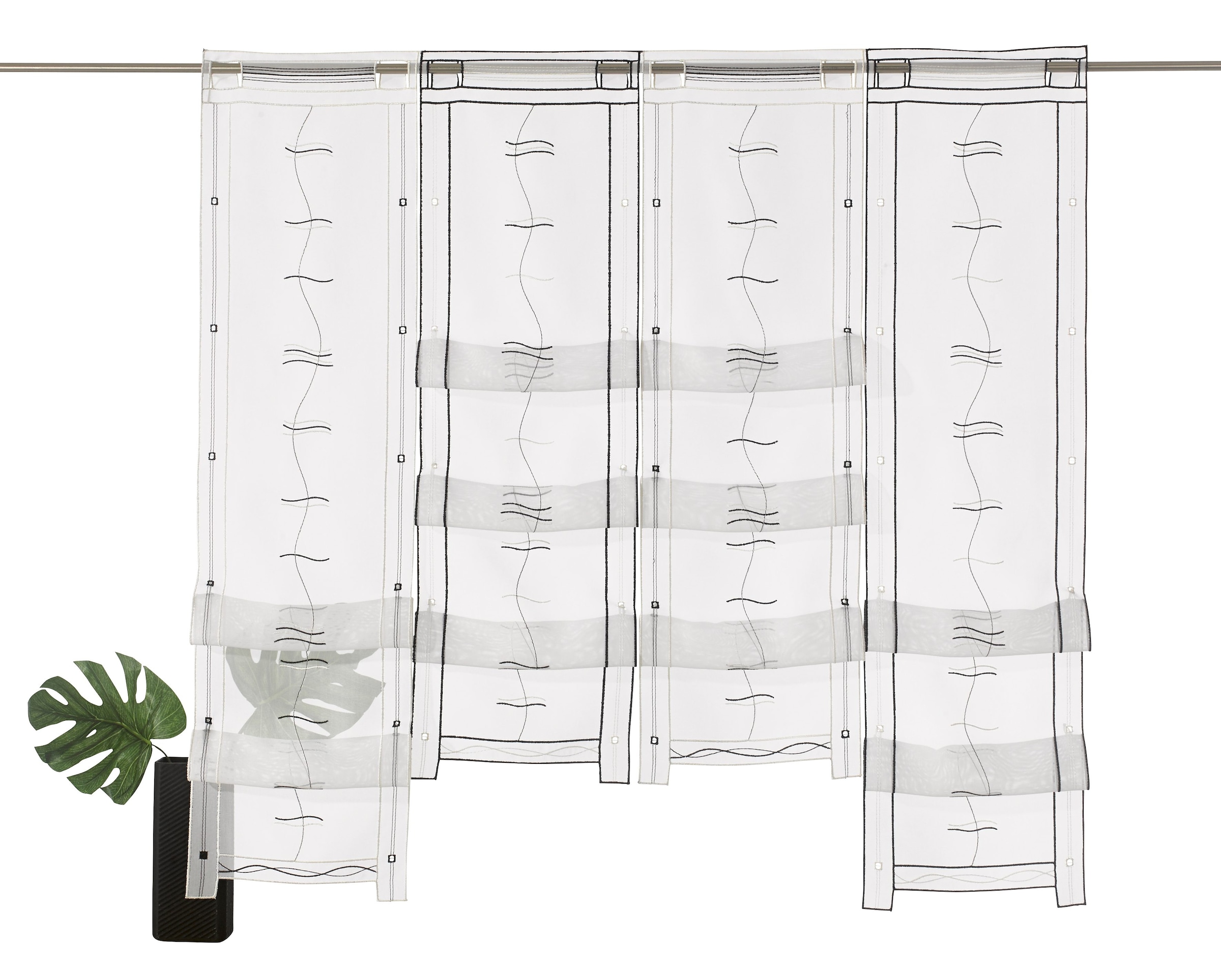 Weckbrodt Scheibengardine "Selina" Stangendurchzug 1 Stk. tlg. Hochraff, Ga günstig online kaufen