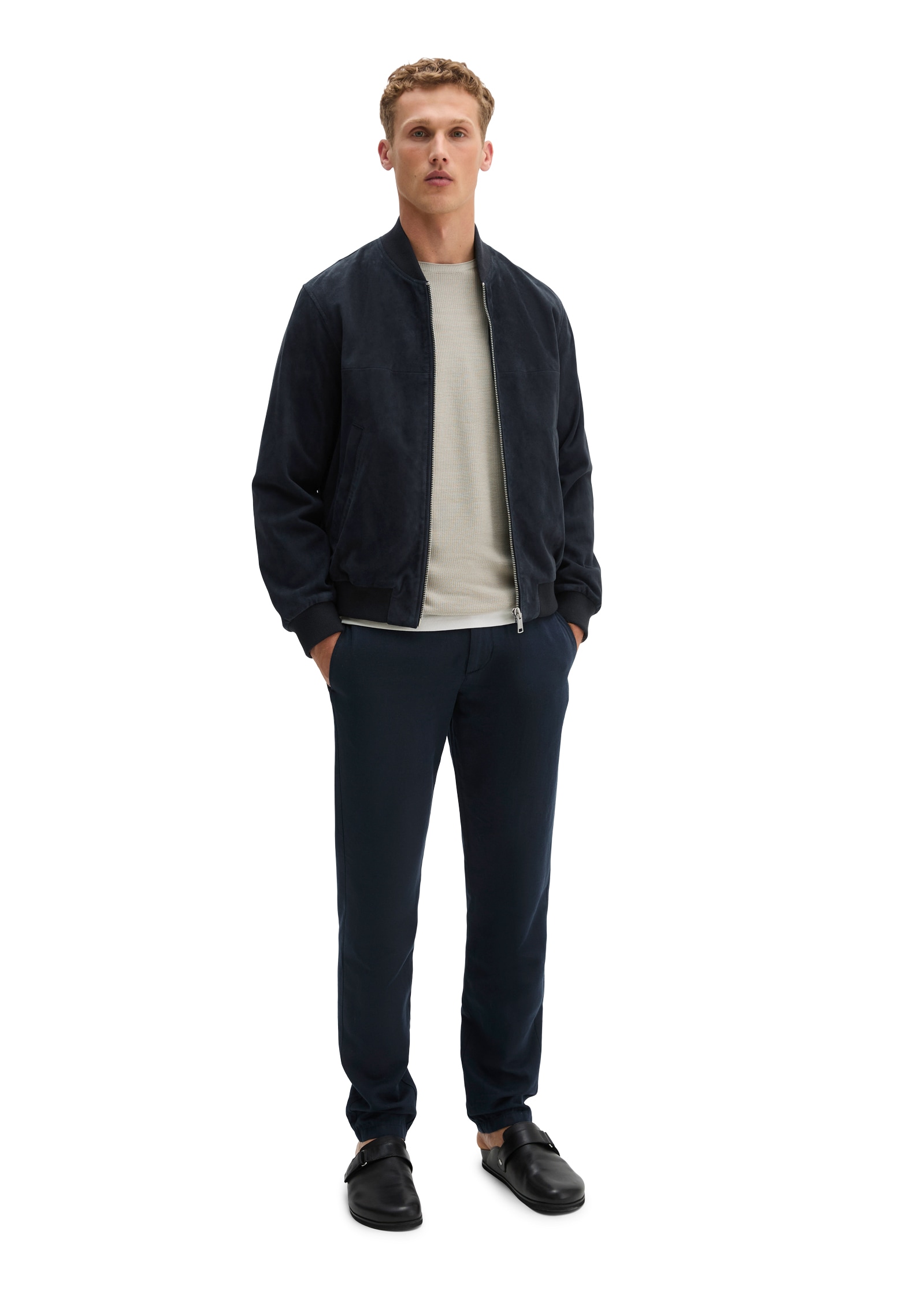 Marc O'Polo Lederjacke regular aus geschmeidigem Ziegenleder