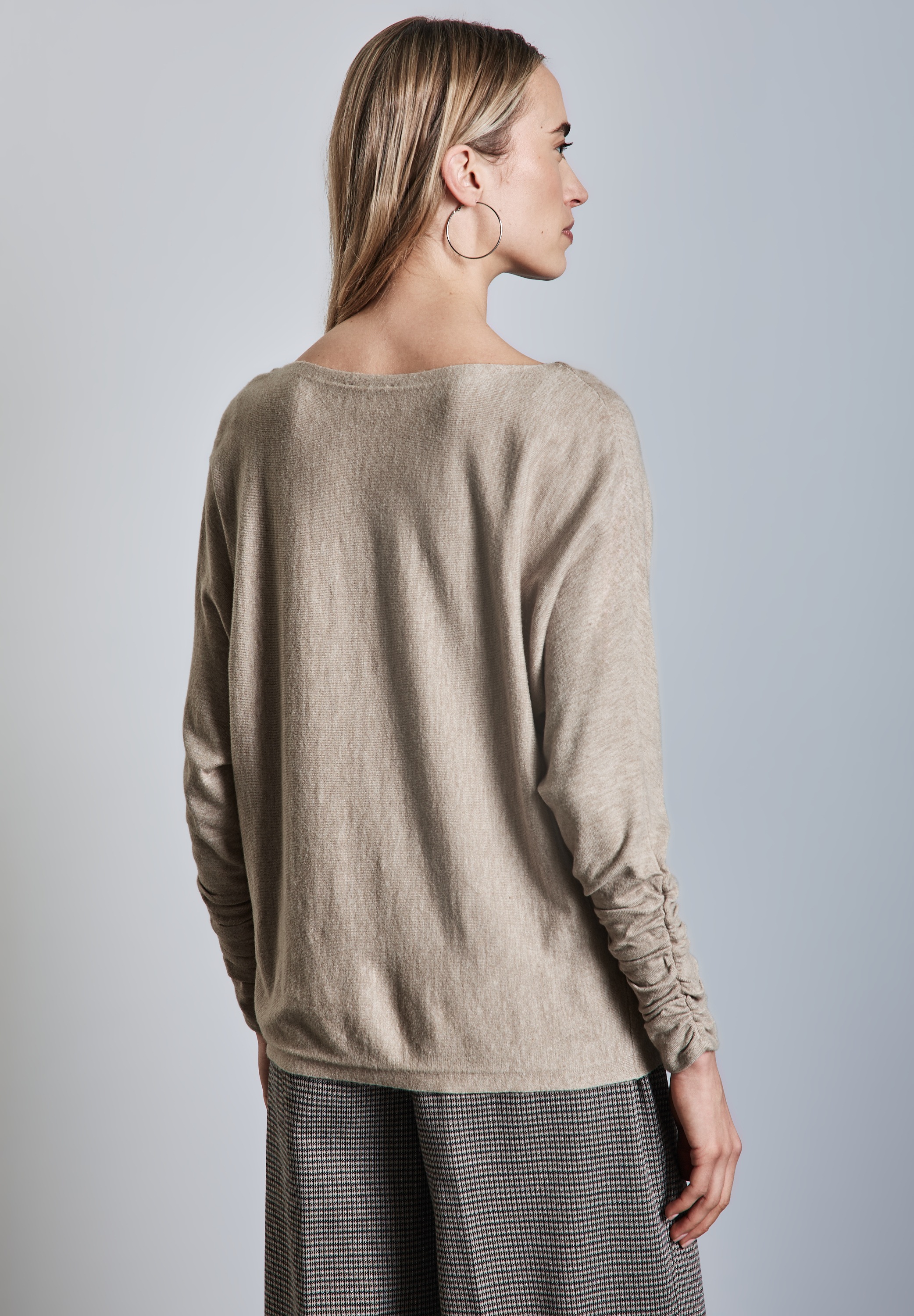 STREET ONE Strickpullover – Dolman Strickpullover mit Raffungen günstig online kaufen