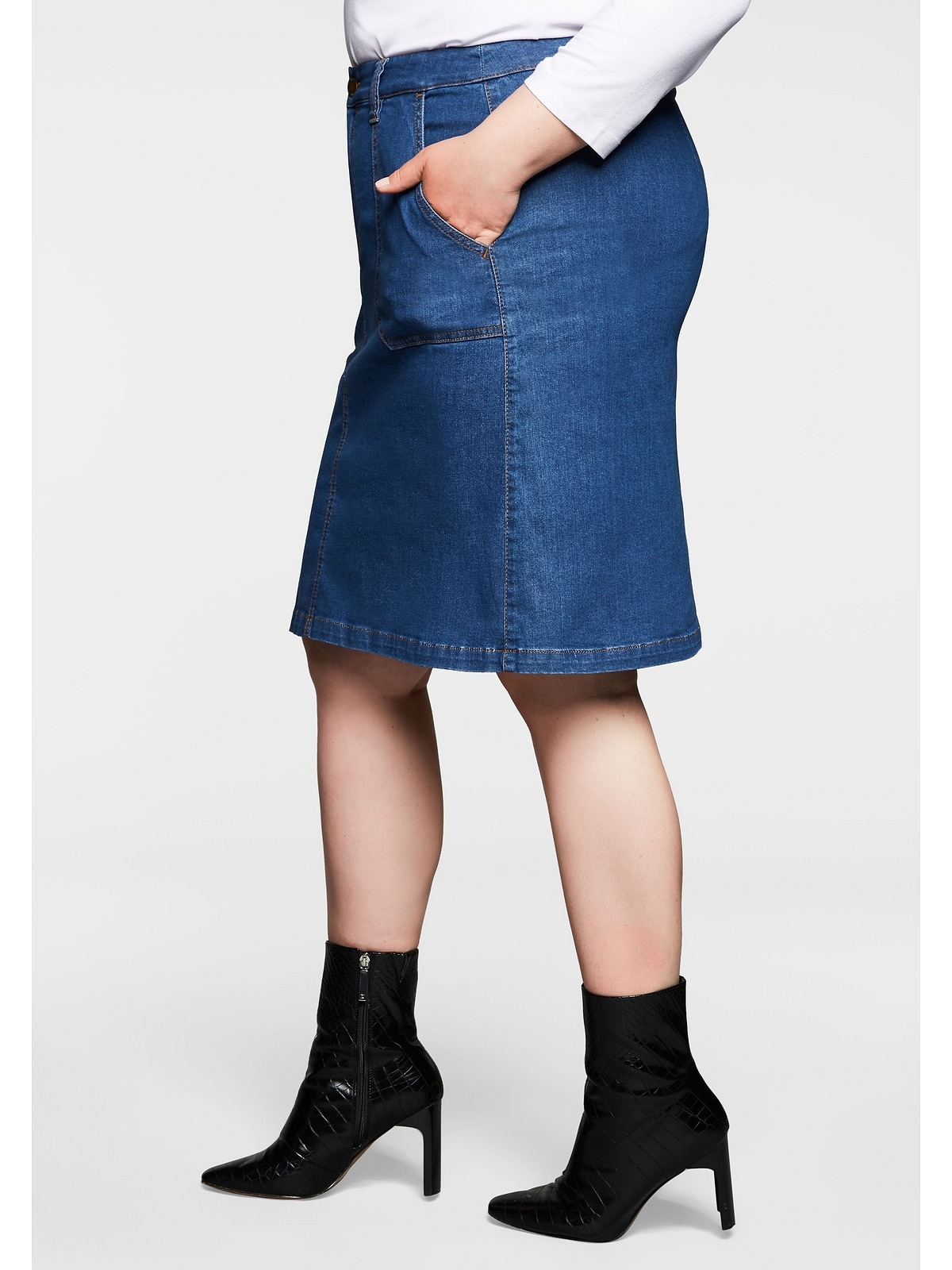 Sheego Jeansrock »Große Größen«, in A-Linie