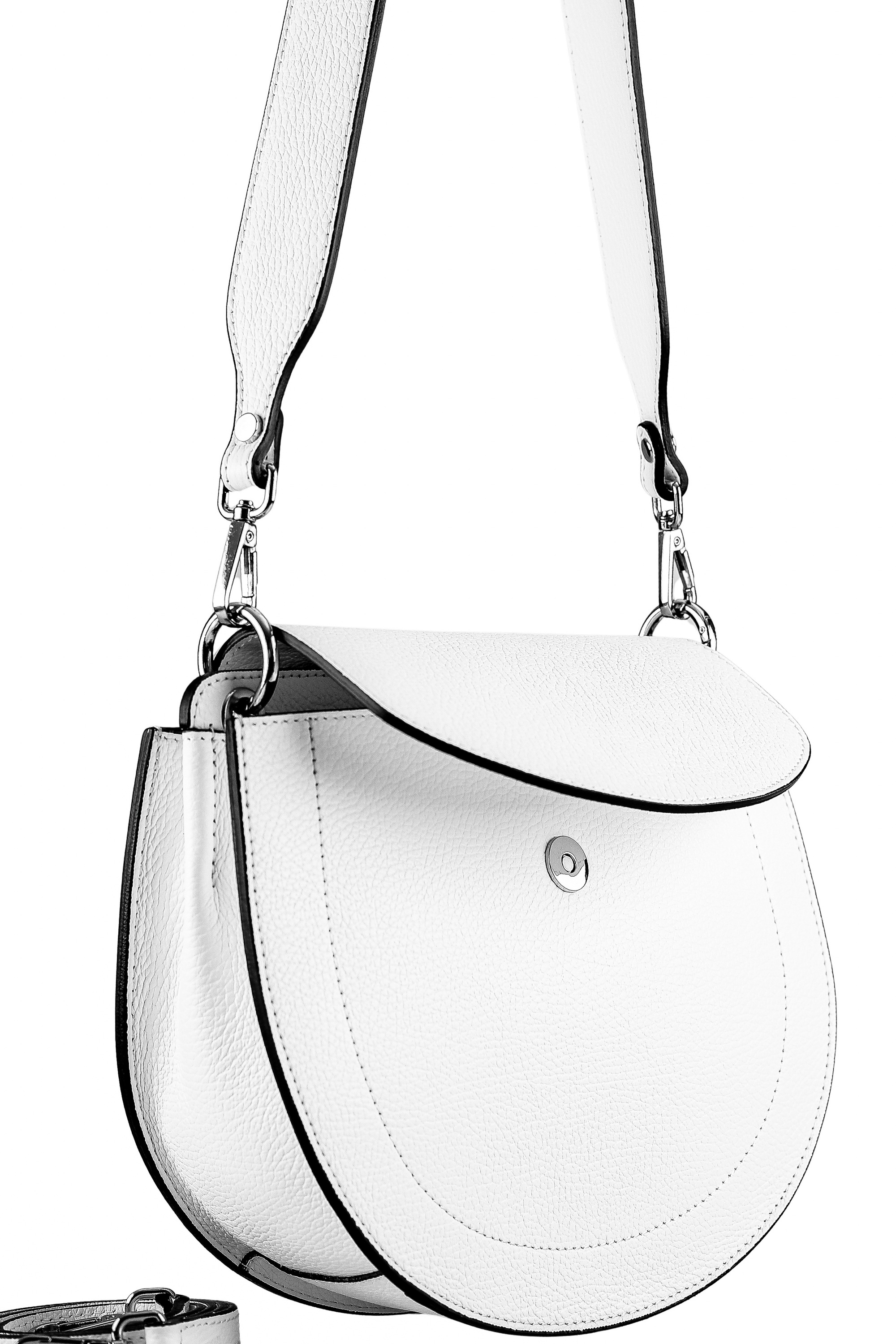 COLLEZIONE ALESSANDRO Schultertasche »Bianco Luxe«, aus Leder in luxuriösem weiß