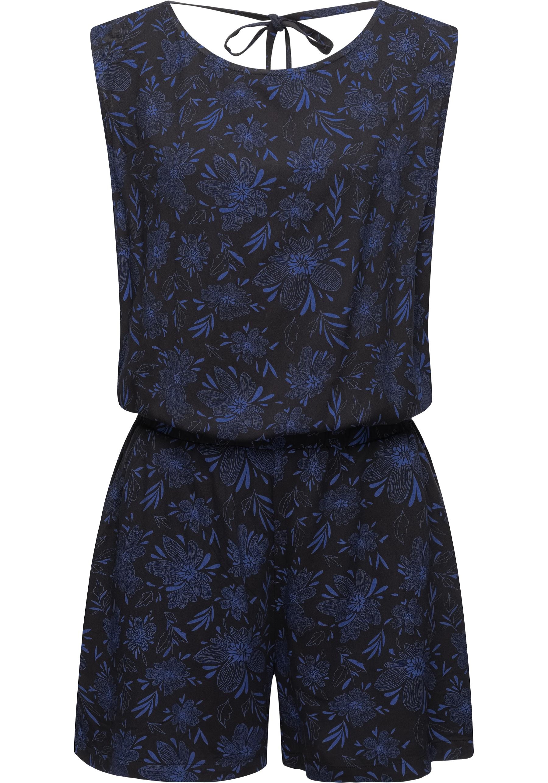 Ragwear Jumpsuit »Zella«, schicker, kurzer Damen Overall mit floralem Print