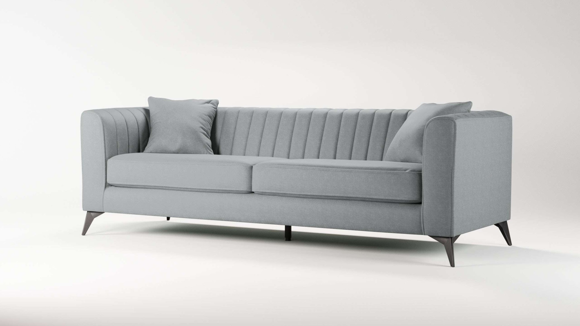 Places of Style 4-Sitzer »MATTHEW elegantes Designsofa, Maße B/T/H: 231/86/74 cm«, XXL, Steppung im Rücken, lose Sitzkissen, incl 2. Zierkissen