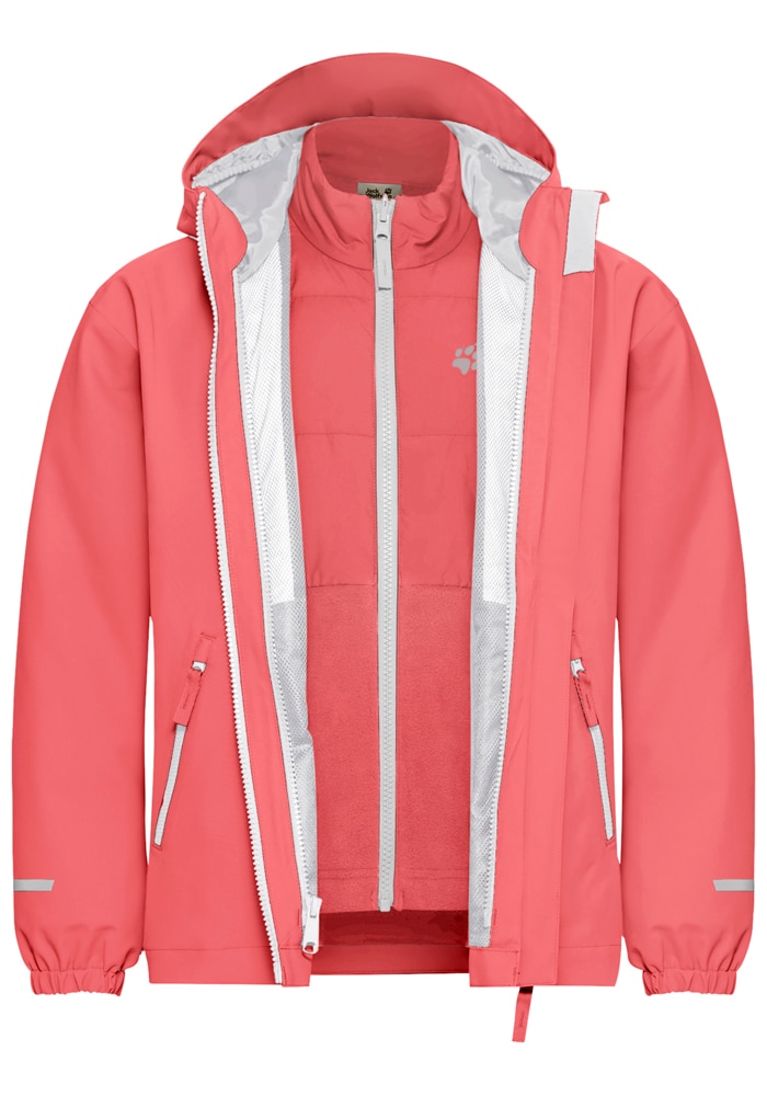 Jack Wolfskin 3-in-1-Funktionsjacke »HYBRID 3IN1 JACKET K«, mit Kapuze
