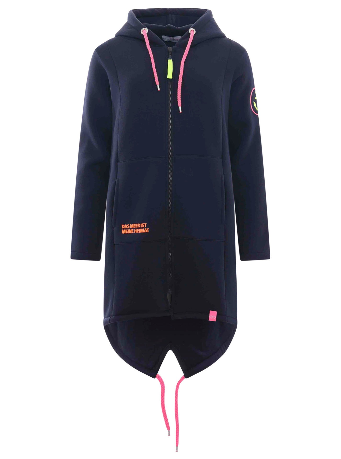 Zwillingsherz Jerseymantel, Kapuze, Regular Fit, Langarm, Neon-Details, Rei günstig online kaufen