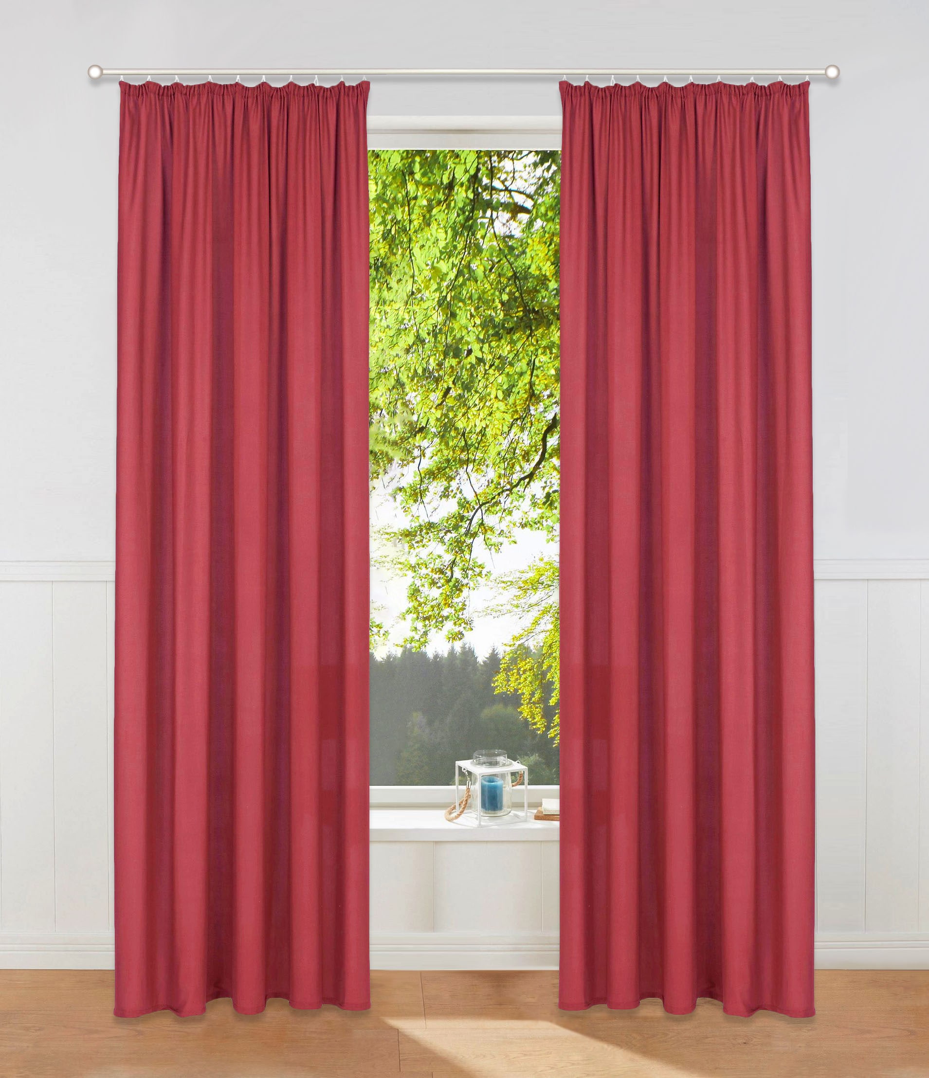 my home Vorhang "Raja, Gardinen mit Kräuselband, Vorhänge Wohnzimmer" Kräus günstig online kaufen