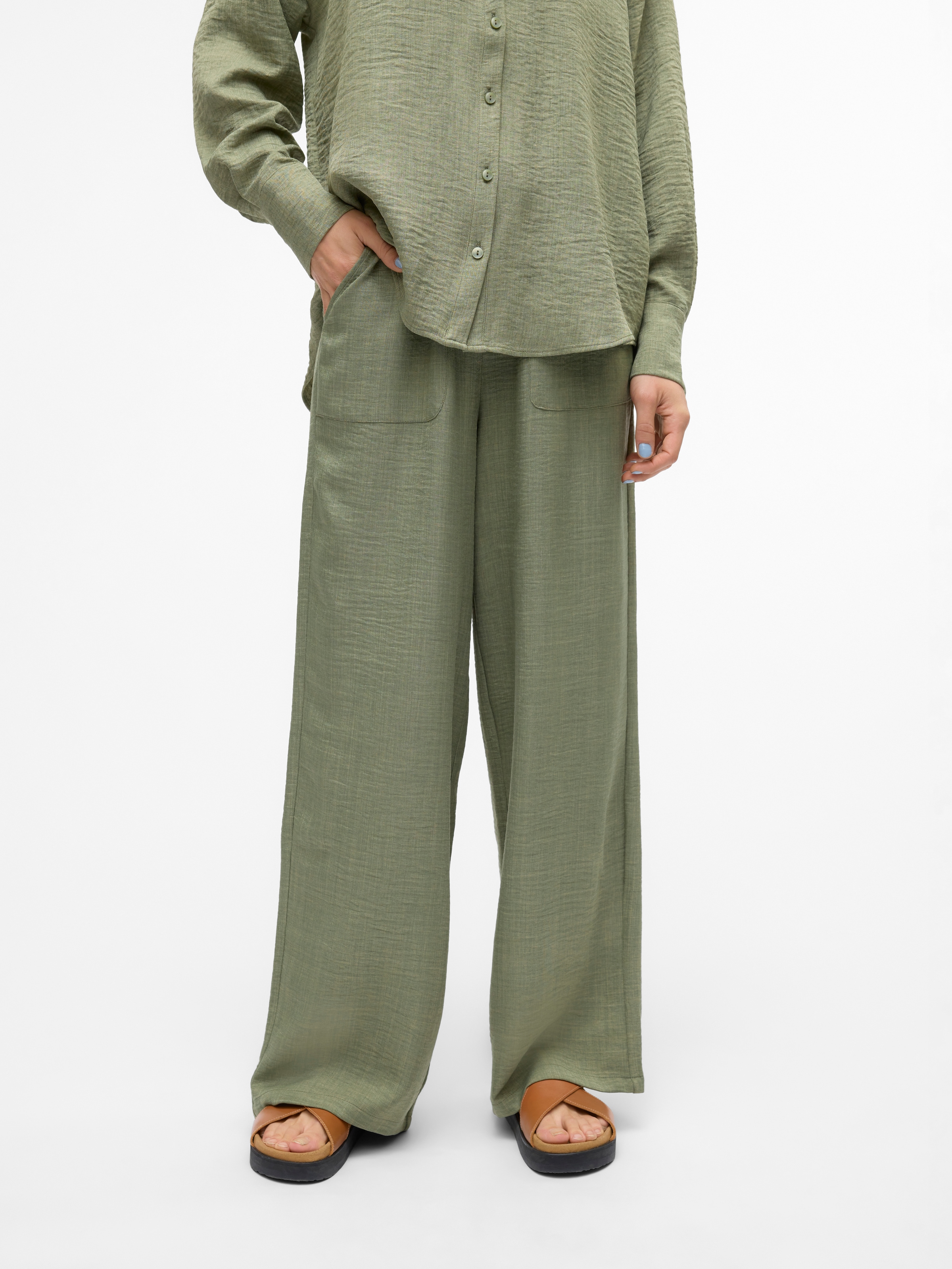 Vero Moda Schlupfhose "VMMELANEY HW LOOSE PANT WVN GA NOOS", Sommerhose günstig online kaufen