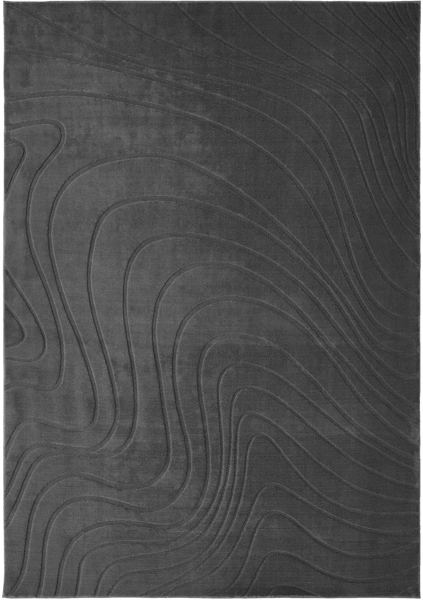 Andiamo Teppich "Dale" rechteckig 10 mm Höhe Uni Farben, Hoch-Tief-Struktur günstig online kaufen