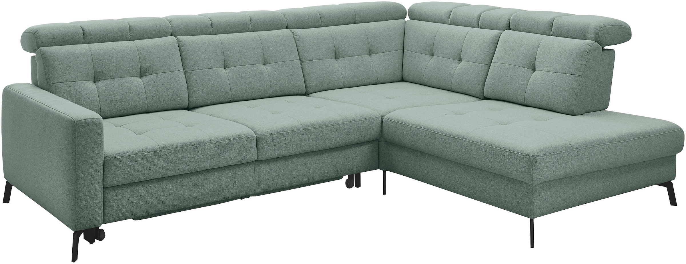 Musterring Ecksofa »MR 4615«, mit Kopf- und Rückenverstellung, Metallfuß schwarz, Maße 272 x 214 cm
