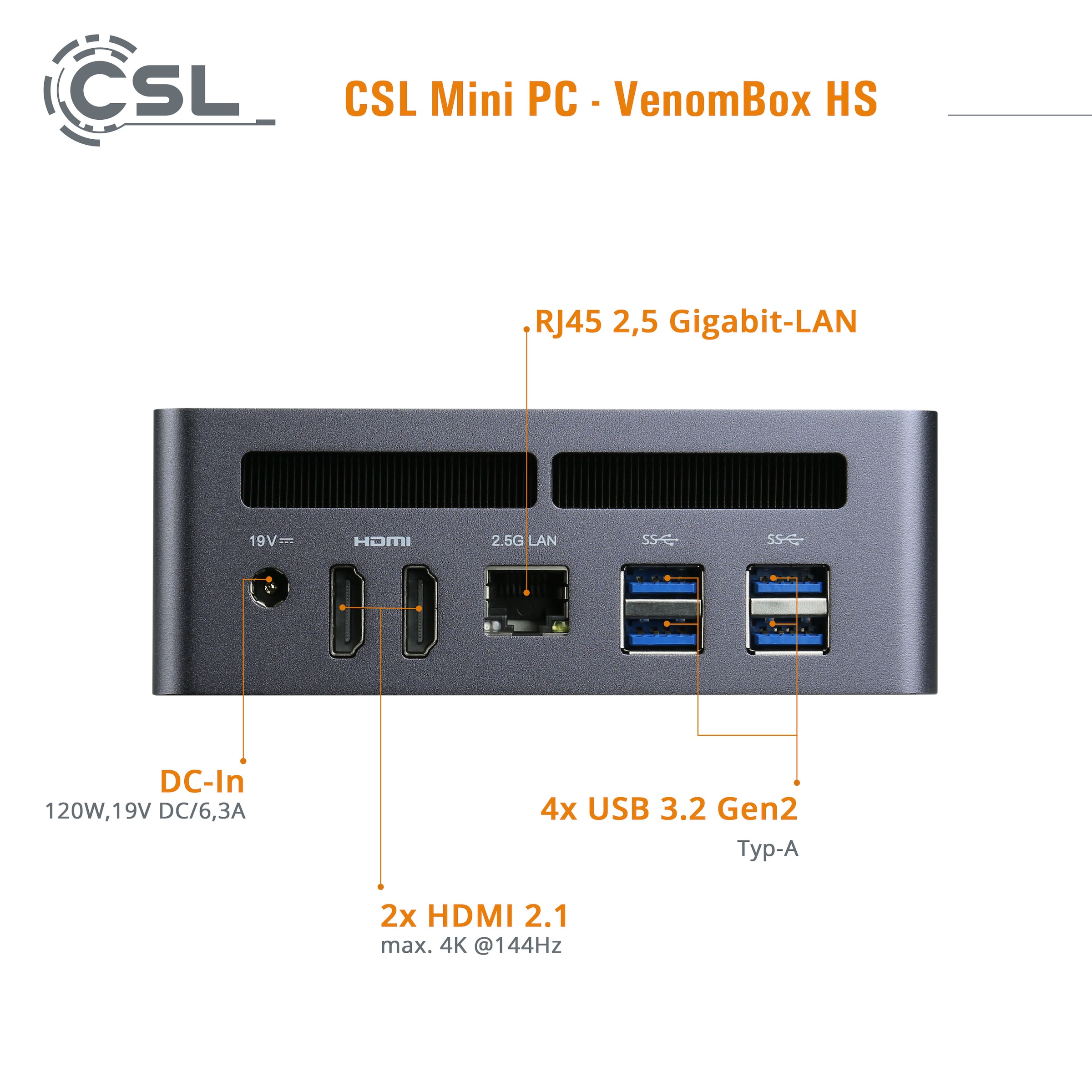 CSL Mini-PC »VenomBox HS / Win 11 Home«