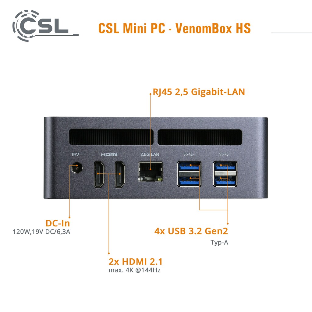 CSL Mini-PC »VenomBox HS / Win 11 Home«