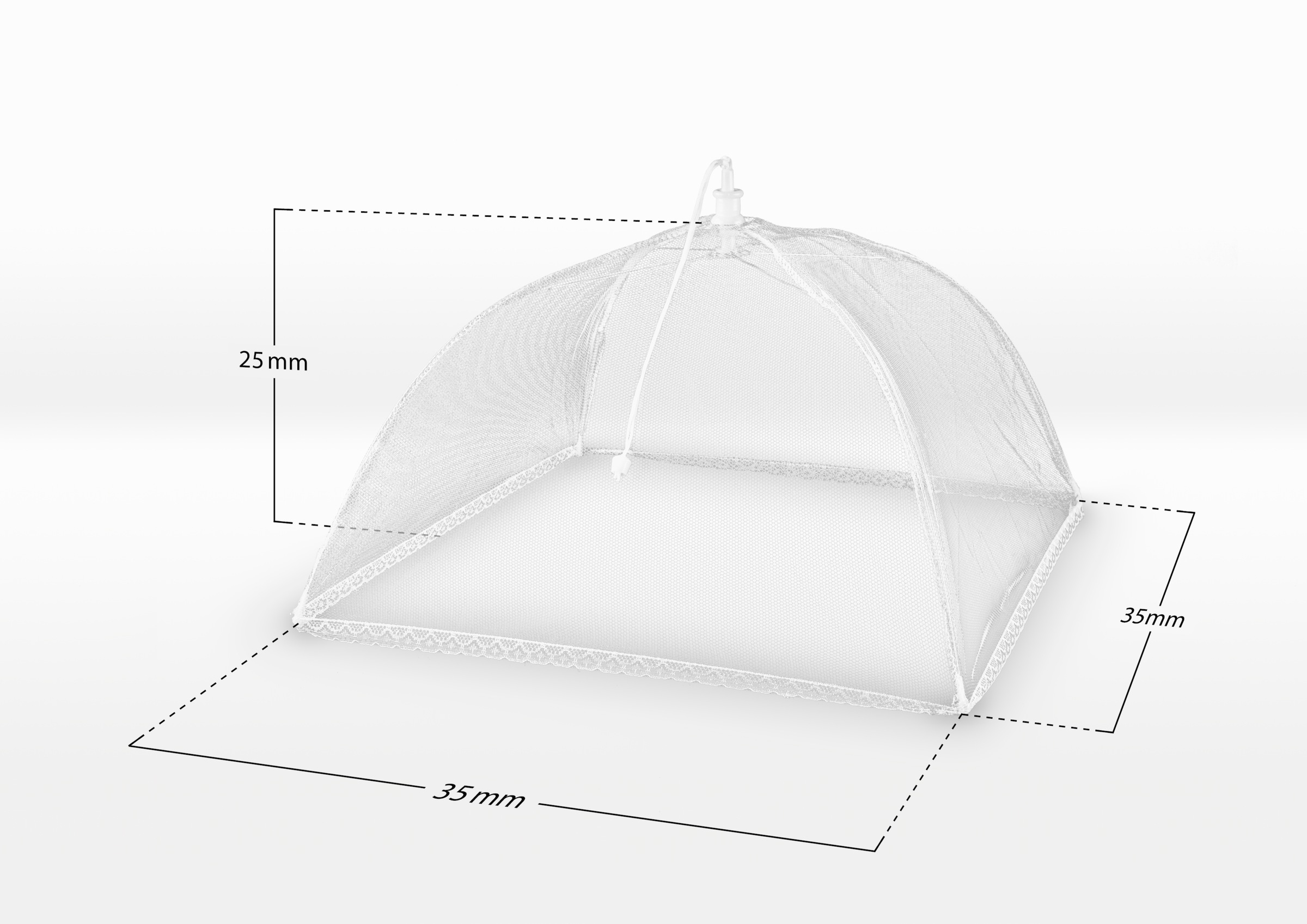 SCHELLENBERG Fliegenhaube »Lebensmittelabdeckung aus Polyester«, (Packung), Fliegen- und Mückenschutz für Obst, weiß