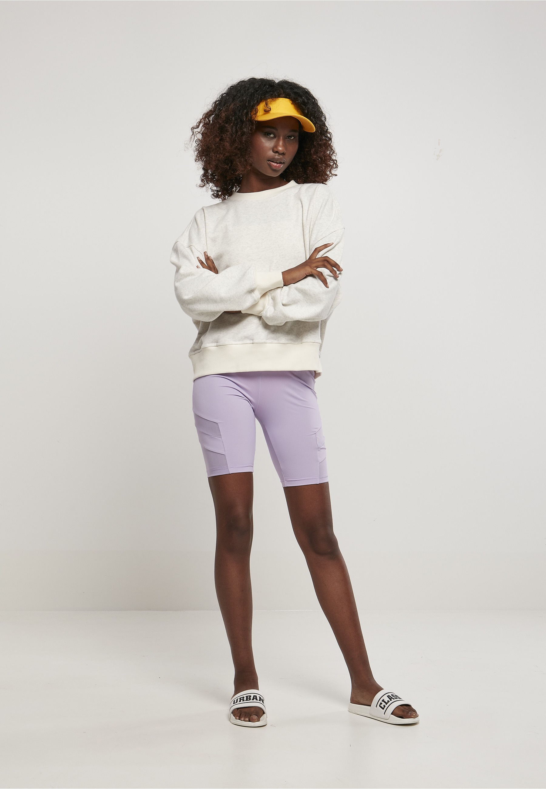 URBAN CLASSICS Sweater »Urban Classics Damen Ladies Oversized Rainbow Crewneck«
