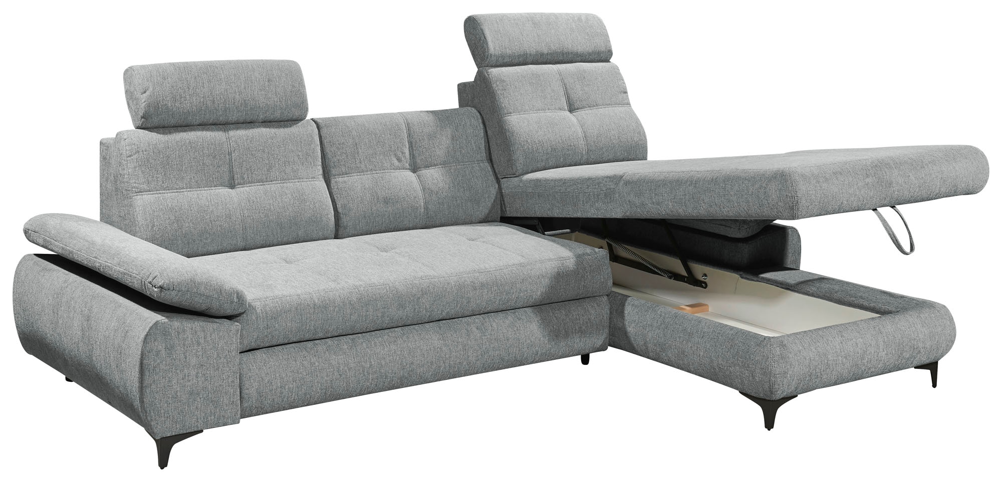 ED EXCITING DESIGN Ecksofa »Altona L-Form«, (2 St.), mit Bettfunktion, Bettkasten, Armteilverstellung & Kopfstützen
