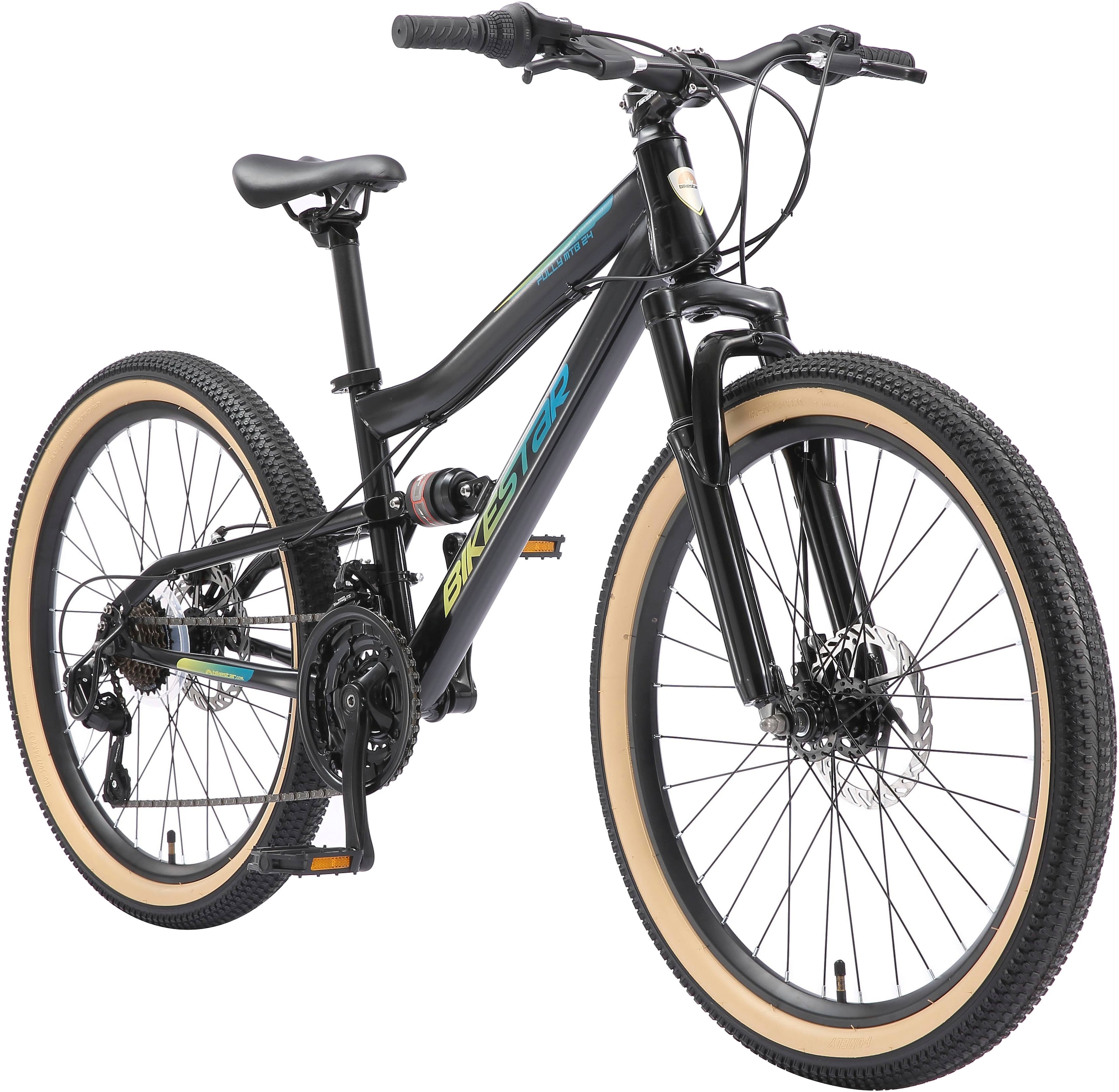 Bikestar Jugendfahrrad, 21 Gang, Shimano, RD-TY21 Schaltwerk, Kettenschaltung
