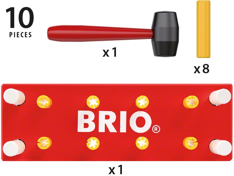 BRIO® Steckspielzeug »Klopfbank, rot«, FSC® - schützt Wald - weltweit