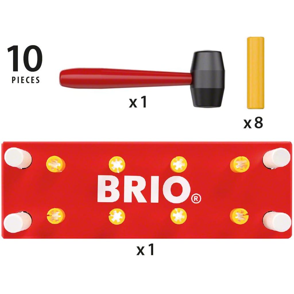 BRIO® Steckspielzeug »Klopfbank, rot«