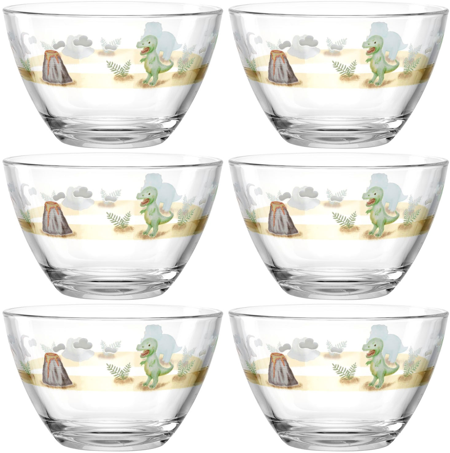 LEONARDO Kinderschale "BAMBINI AVVENTURA" 6 Stk. aus Glas 12 cm, Kalk-Natron-Glas
