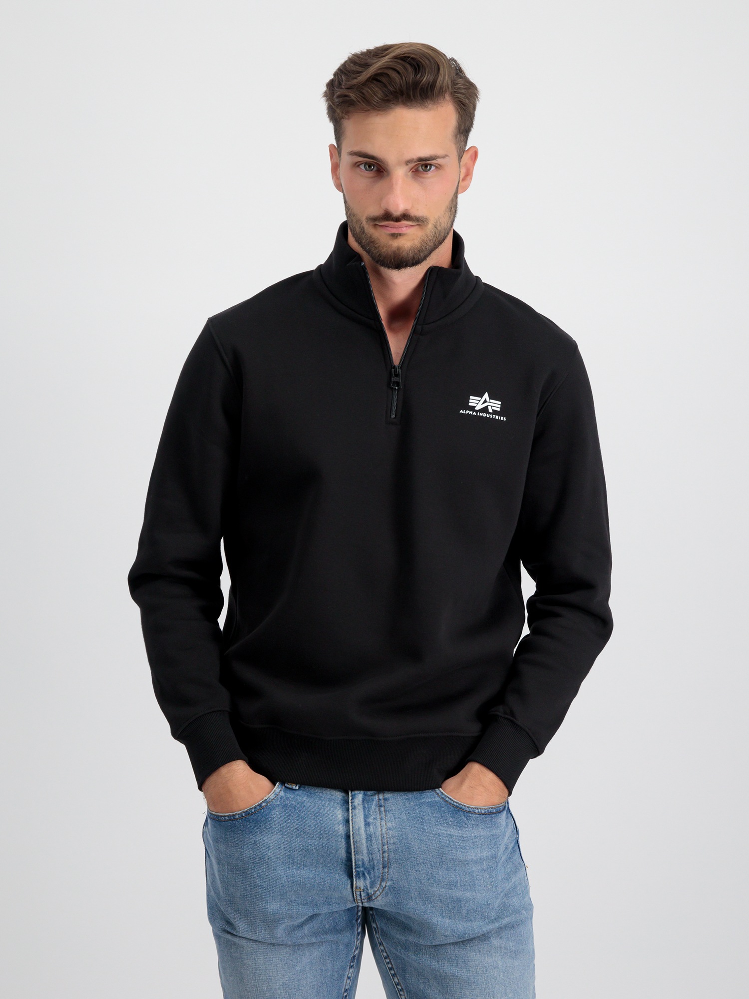 Alpha Industries Sweater »Alpha Industries Men Sweats & Hoodys Half Zip Sweater SL«