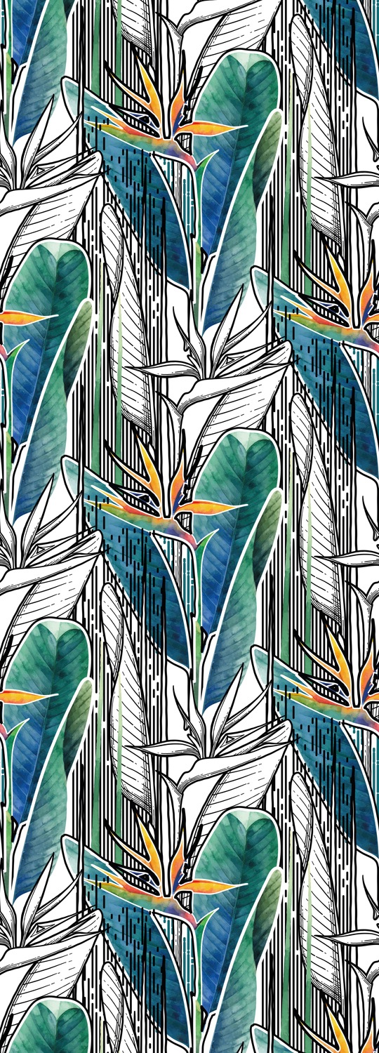queence Vinyltapete "Bella" Motiv floral geblümt gemustert glatt 90x250cm, selbstklebend, kinderleichte Anbringung, Sticker