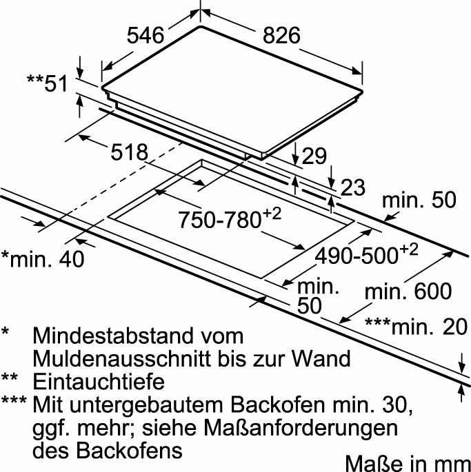 NEFF Flex-Induktions-Kochfeld von SCHOTT CERAN® »T58TT20N0«, T58TT20N0, mit intuitiver Twist Pad® Bedienung