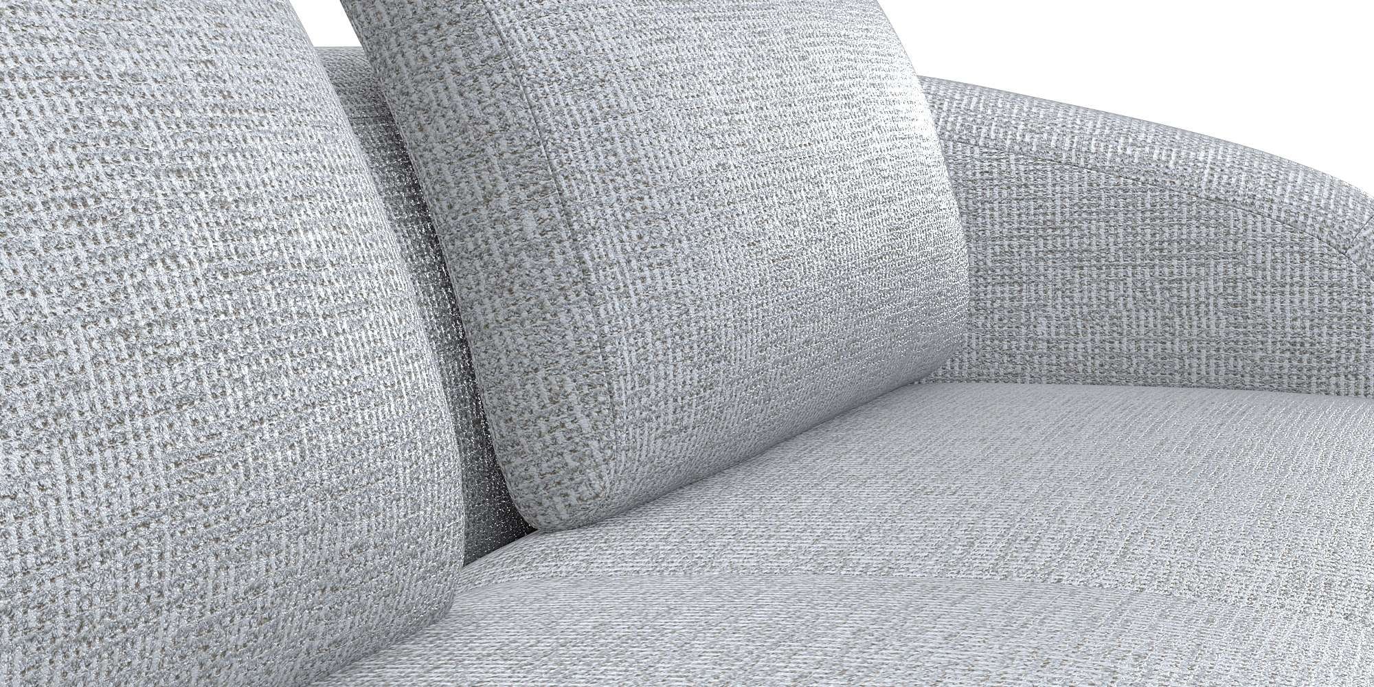 FLEXLUX Ecksofa »Torino, rund, L-Form, Sofa-Ecke mit Ottomane«, Modernes, organisches Sofa-Design, Kaltschaum, Wellenunterfederung