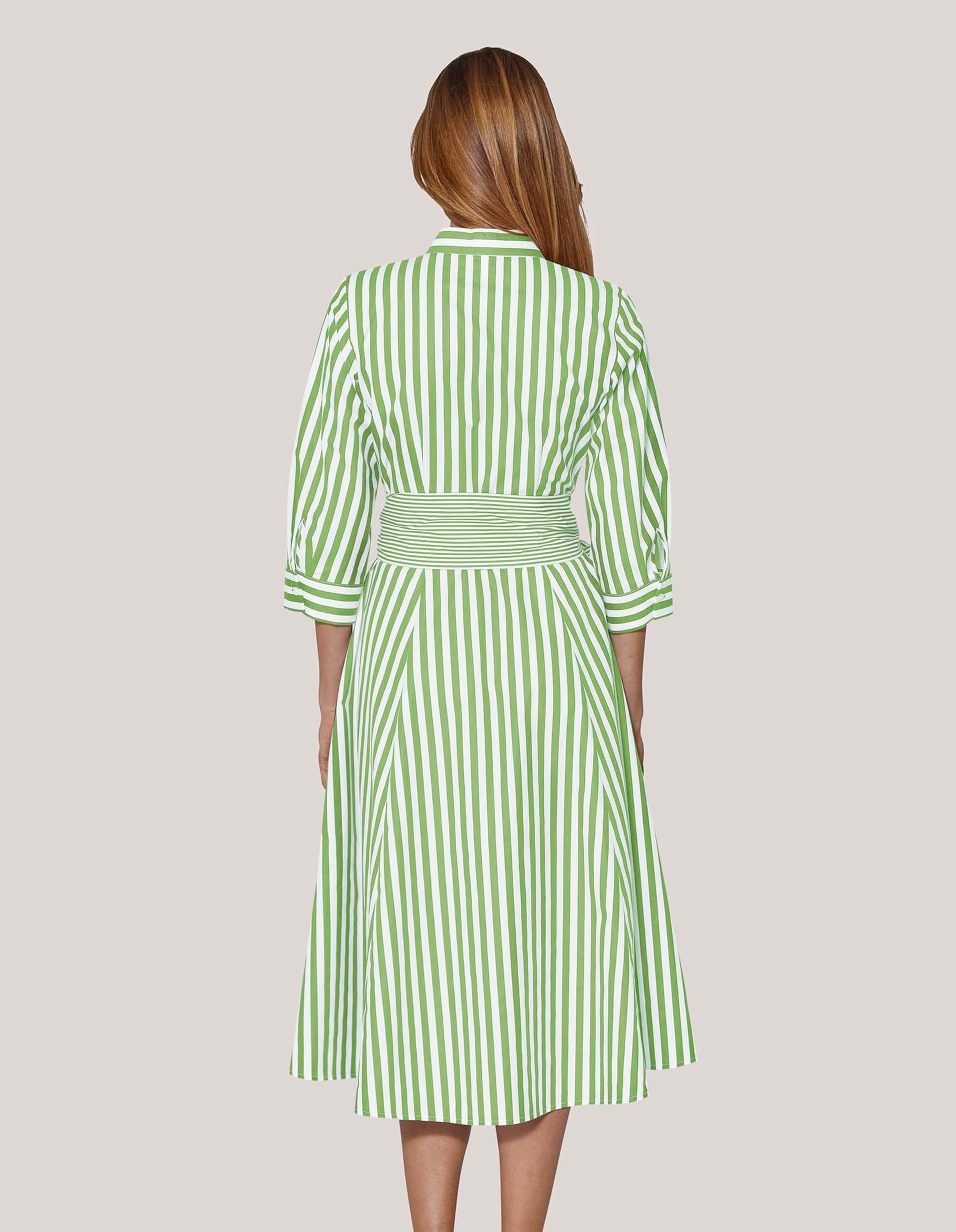 MADELEINE Sommerkleid »Kleid Gestreiftes Hemdblusenkleid mit Bindeschärpe«