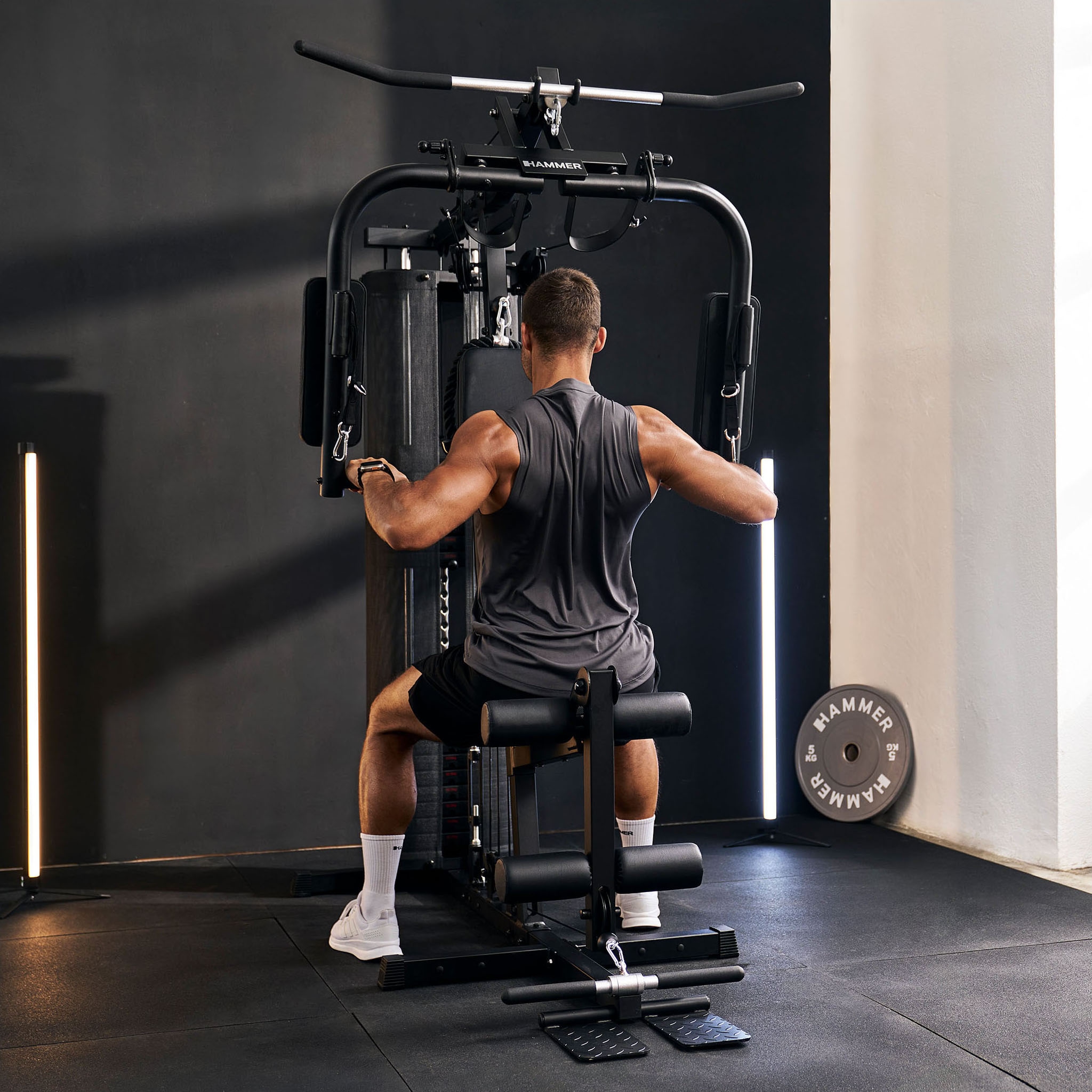Finnlo by Hammer Kraftstation »Autark 600« 16 Gewichtsblöcke Butterflystange, Latzug, Ruderfunktion und mehr,  max. Benutzergewicht 120 kg, max. Trainingsgewicht 80 kg